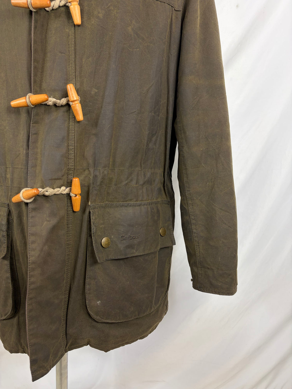 Parka Barbour verde uomo con cappuccio Kirkham Large - Man Green Kirkham jacket size L