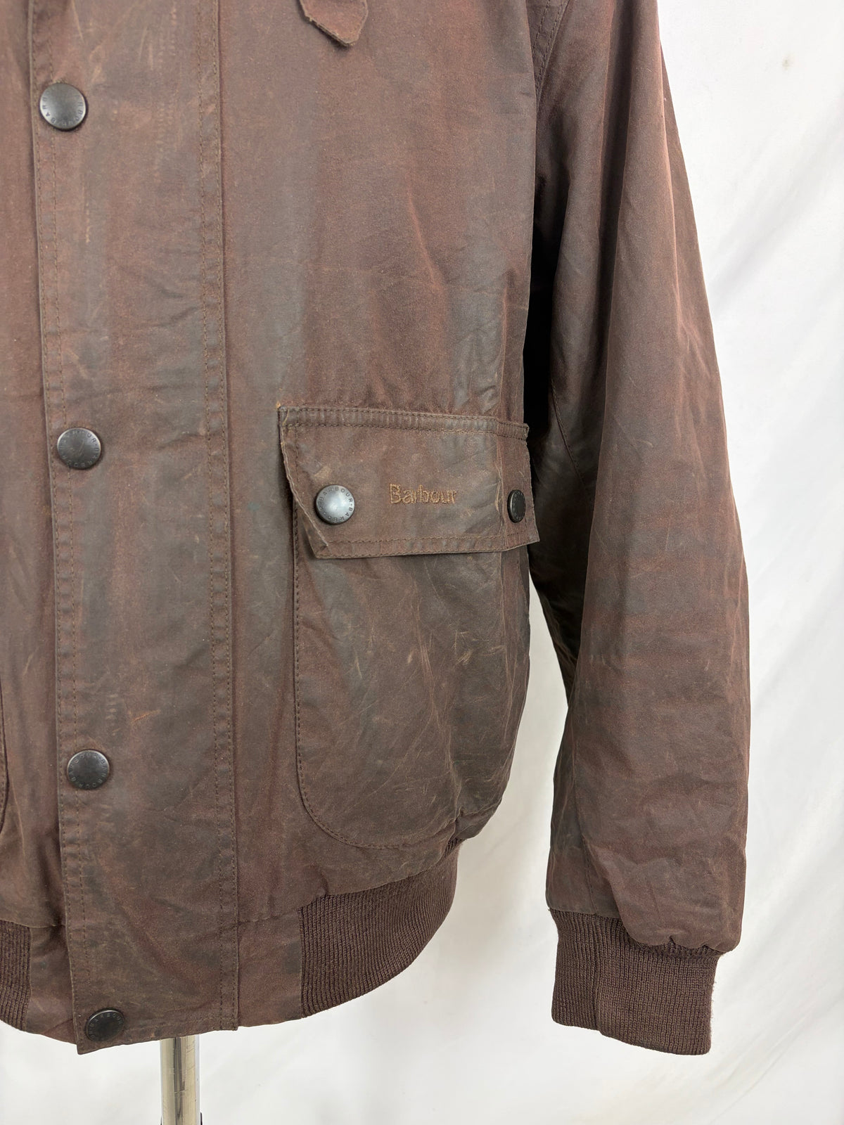 Barbour Giacca uomo Wax Flyer Jacket Large Marrone Man Brown Wax Flyer Jacket Size L