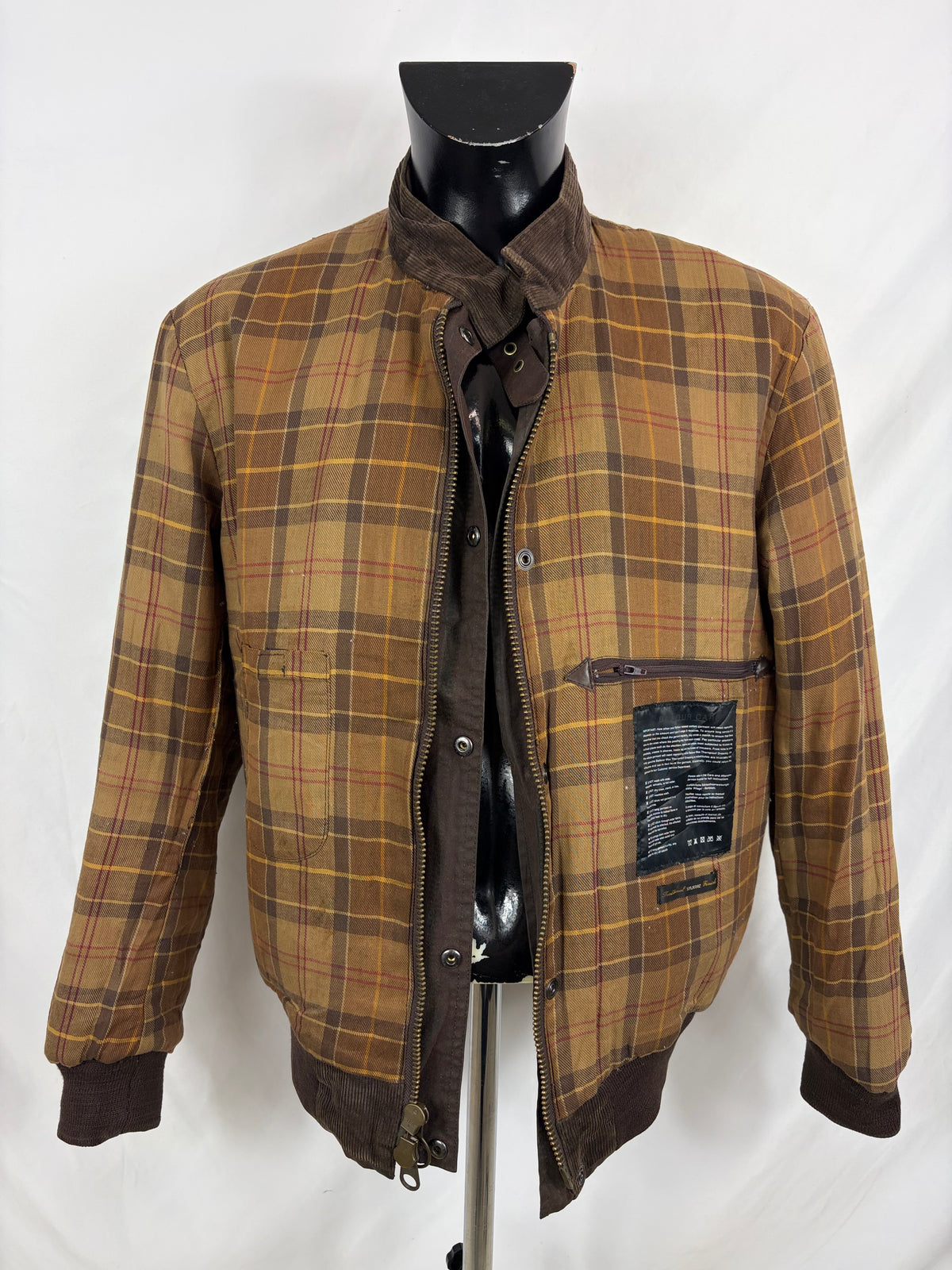 Barbour Giacca uomo Wax Flyer Jacket Large Marrone Man Brown Wax Flyer Jacket Size L