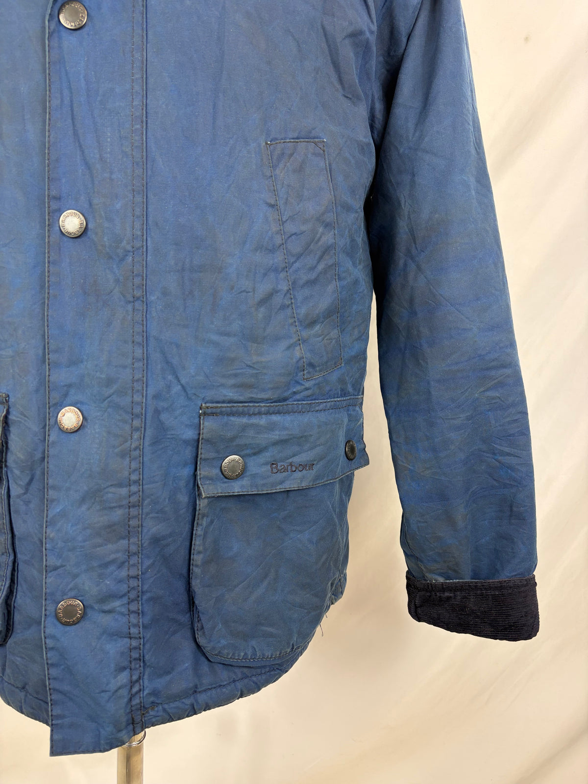 Giacca Barbour blu uomo Large - Man Barbour Amble Wax Jacket size Large