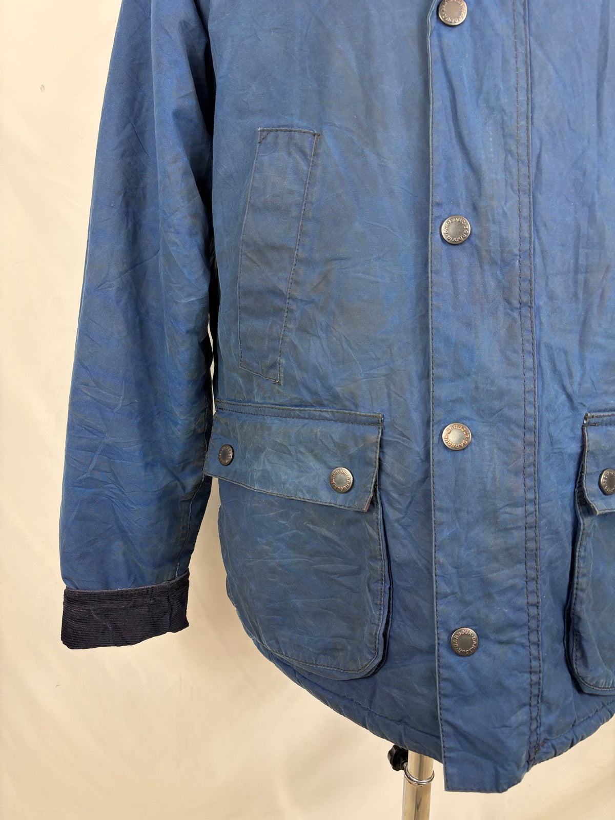 Giacca Barbour blu uomo Large - Man Barbour Amble Wax Jacket size Large