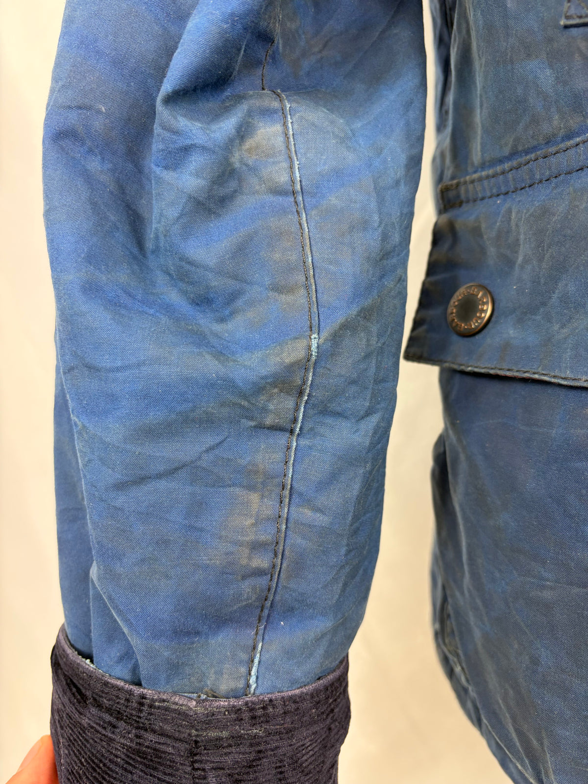 Giacca Barbour blu uomo Large - Man Barbour Amble Wax Jacket size Large