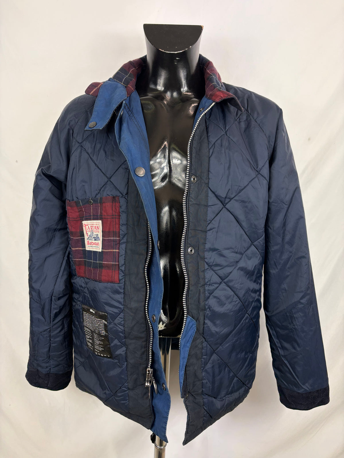 Giacca Barbour blu uomo Large - Man Barbour Amble Wax Jacket size Large