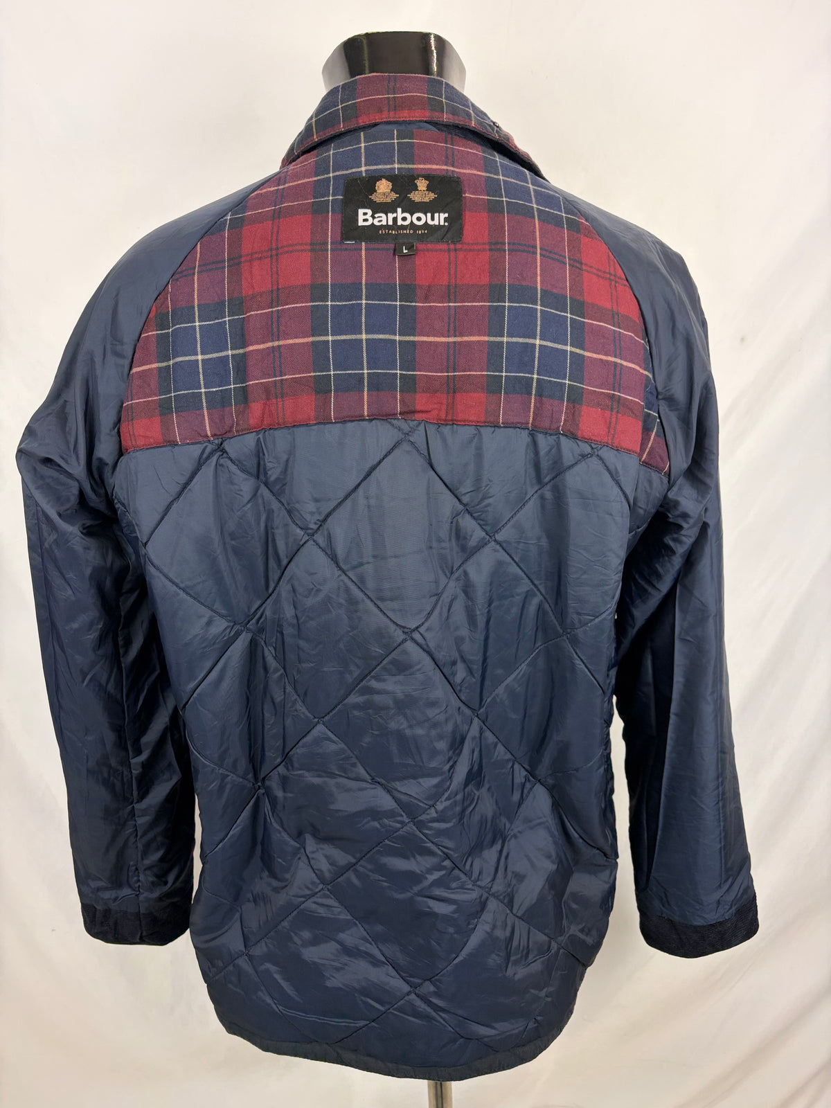Giacca Barbour blu uomo Large - Man Barbour Amble Wax Jacket size Large