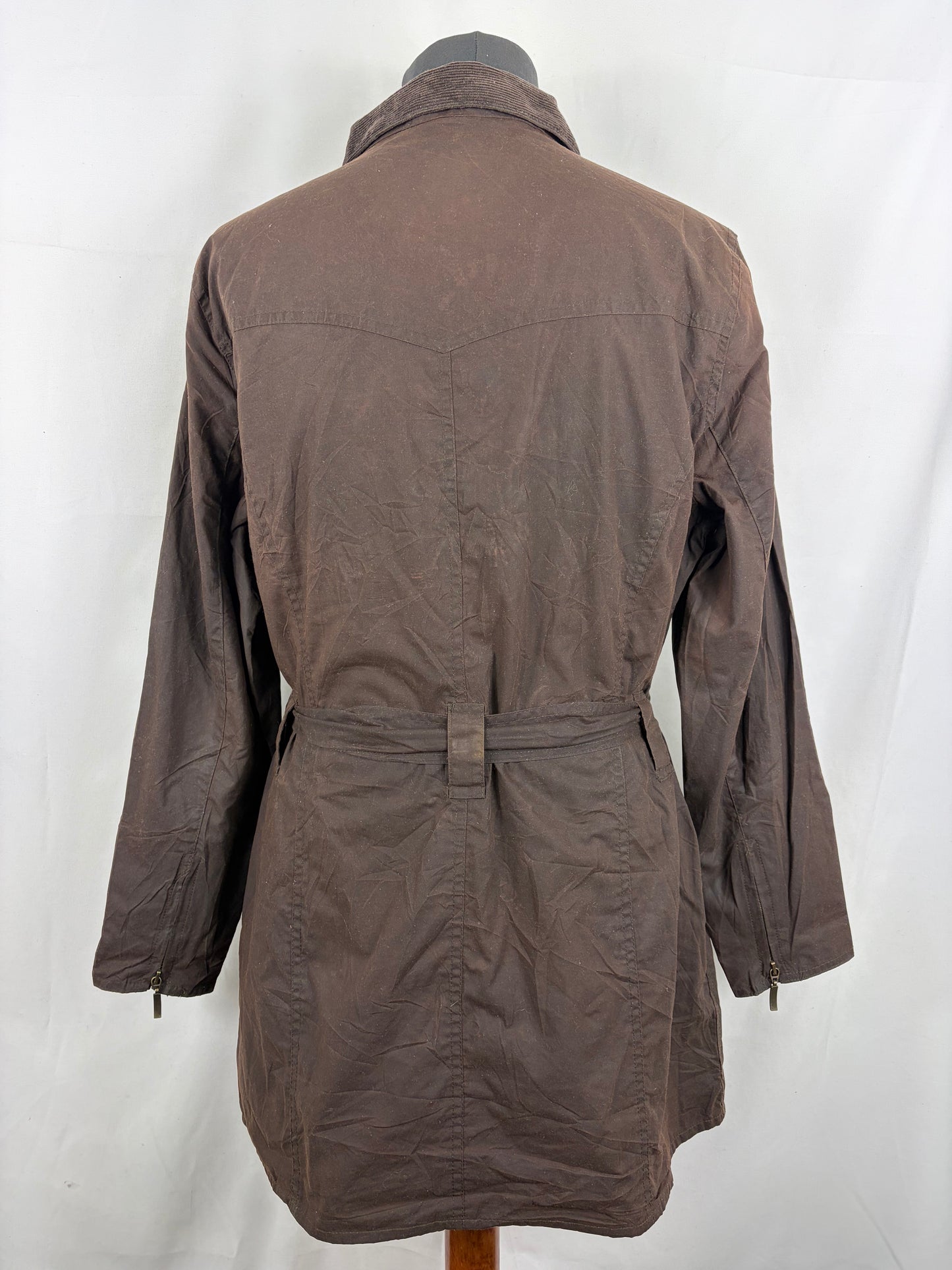 Barbour Giacca donna marrone leggero UK14 Tg. 44- Lady Light Brown Utility mac Jacket Size uk14