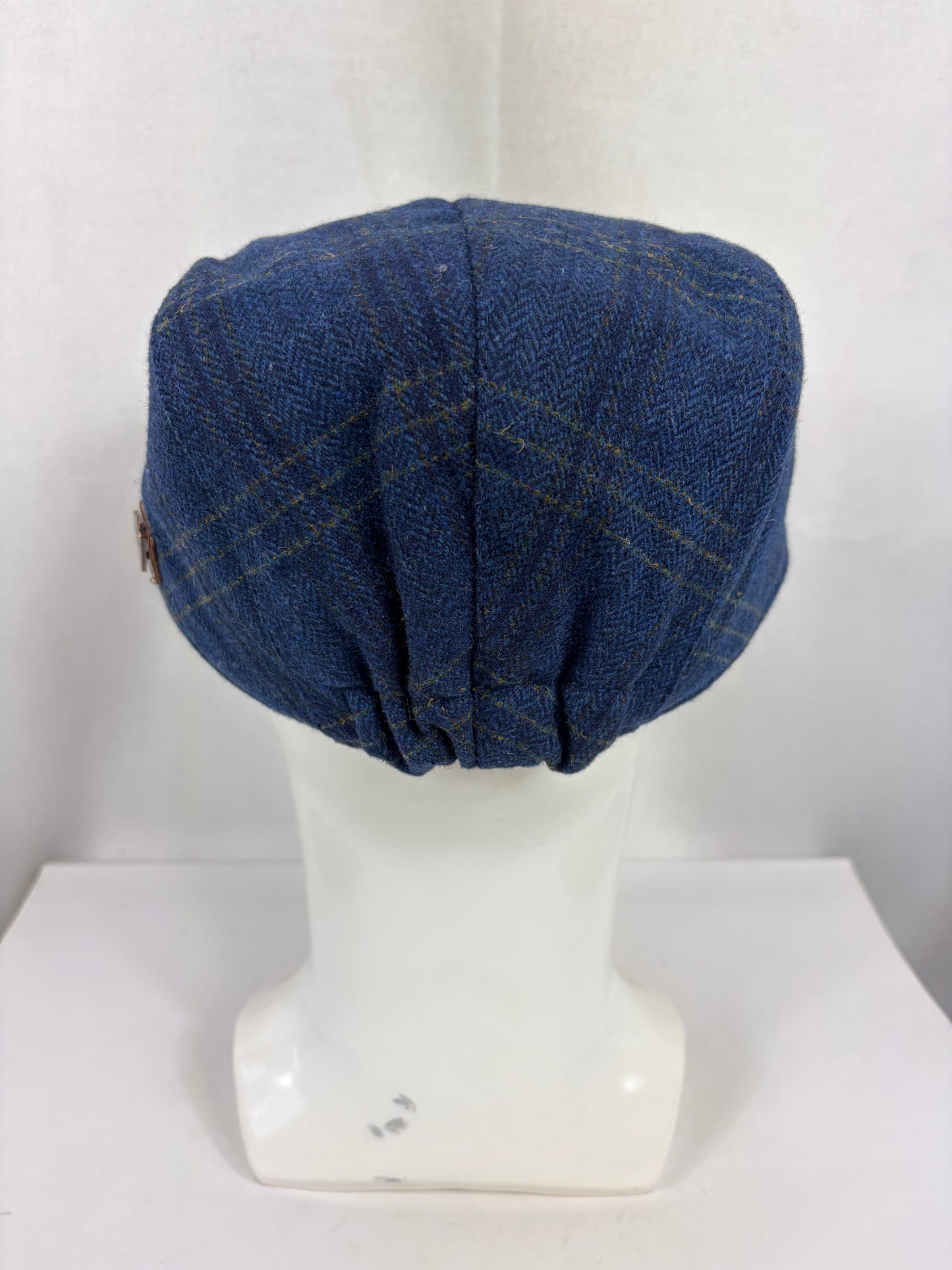 Coppola nuova inglese in lana blu fantasia tweed  Wool Navy Tweed Check Flat cap size one