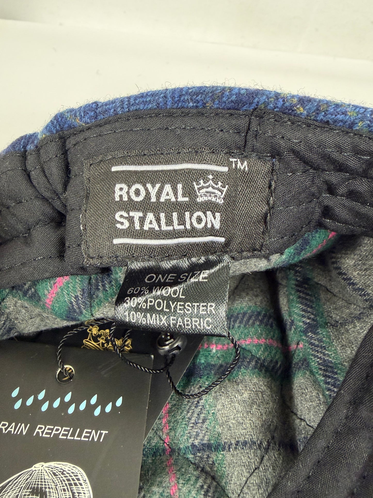 Coppola nuova inglese in lana blu fantasia tweed  Wool Navy Tweed Check Flat cap size one