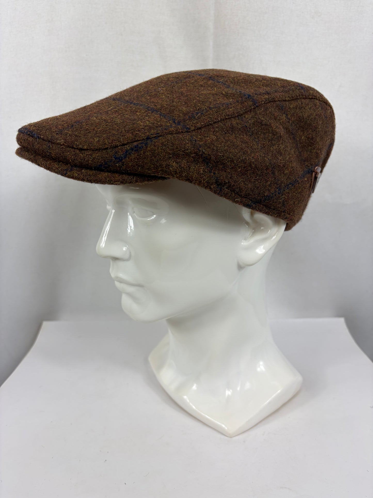 Coppola nuova inglese in lana marrone fantasia tweed  Wool Brown Tweed Flat Cap