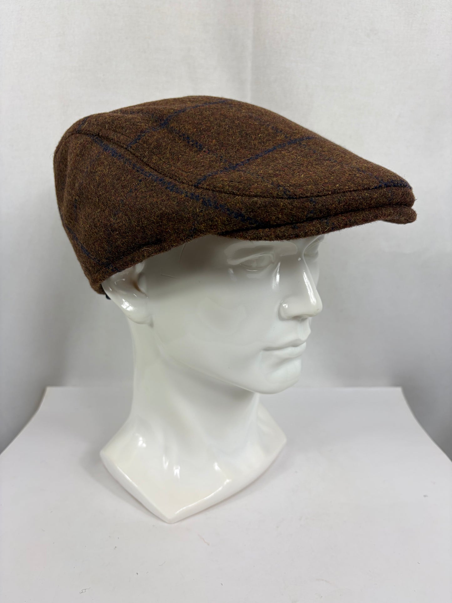 Coppola nuova inglese in lana marrone fantasia tweed  Wool Brown Tweed Flat Cap