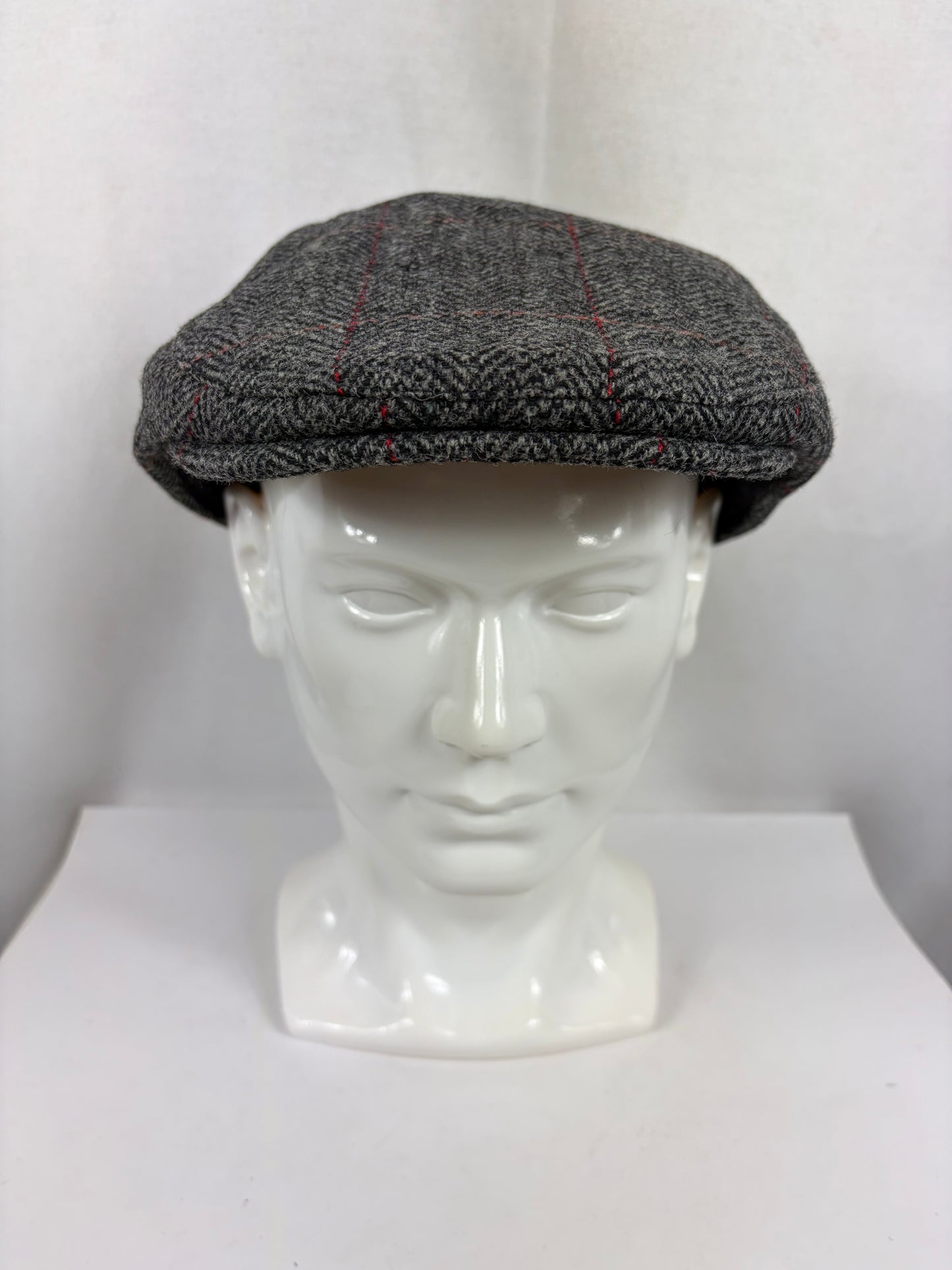 Coppola nuova inglese in lana gigia fantasia tweed  Wool Grey Tweed Check Flat cap size one - Shop In London