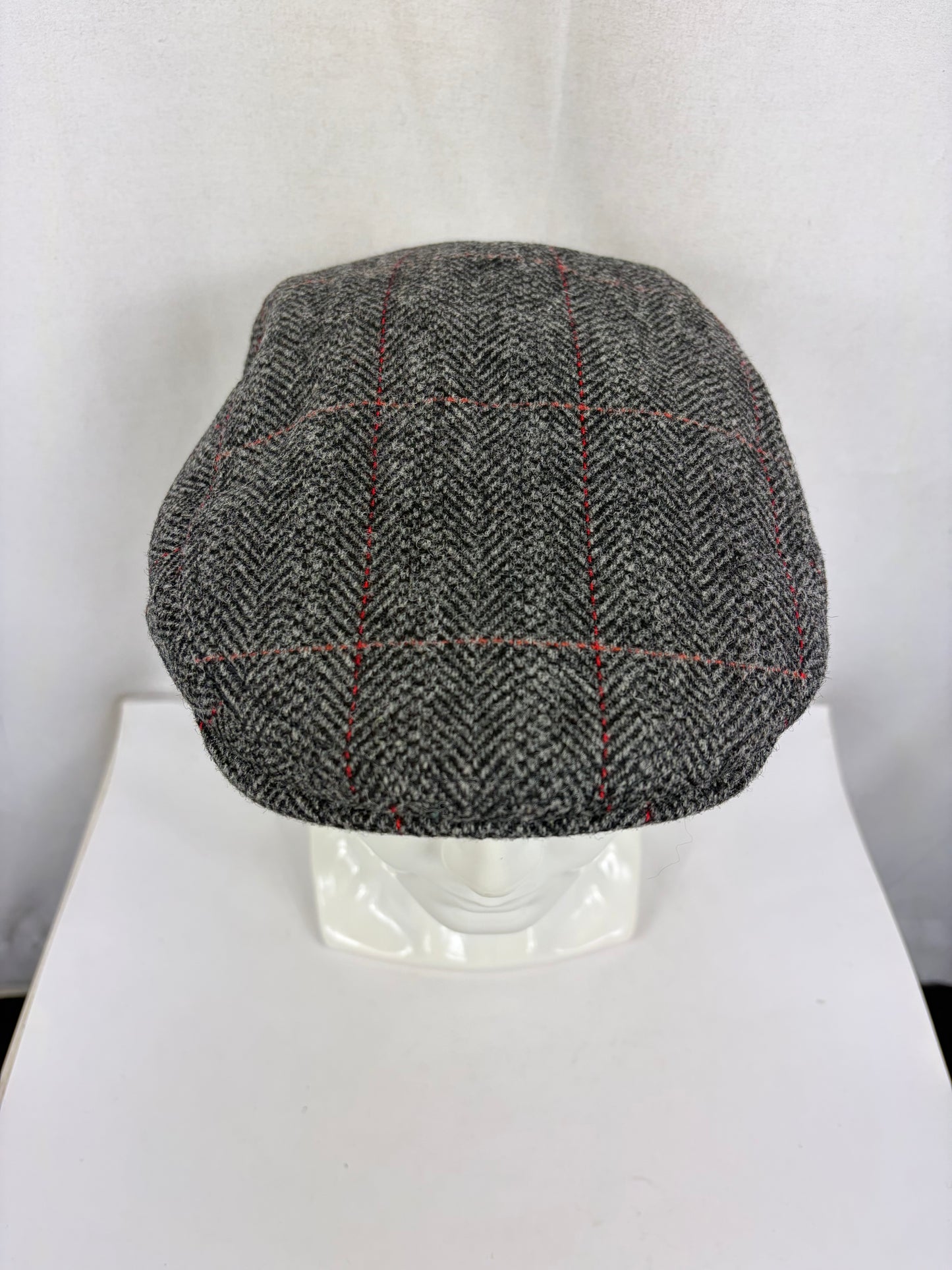 Coppola nuova inglese in lana gigia fantasia tweed  Wool Grey Tweed Check Flat cap size one - Shop In London