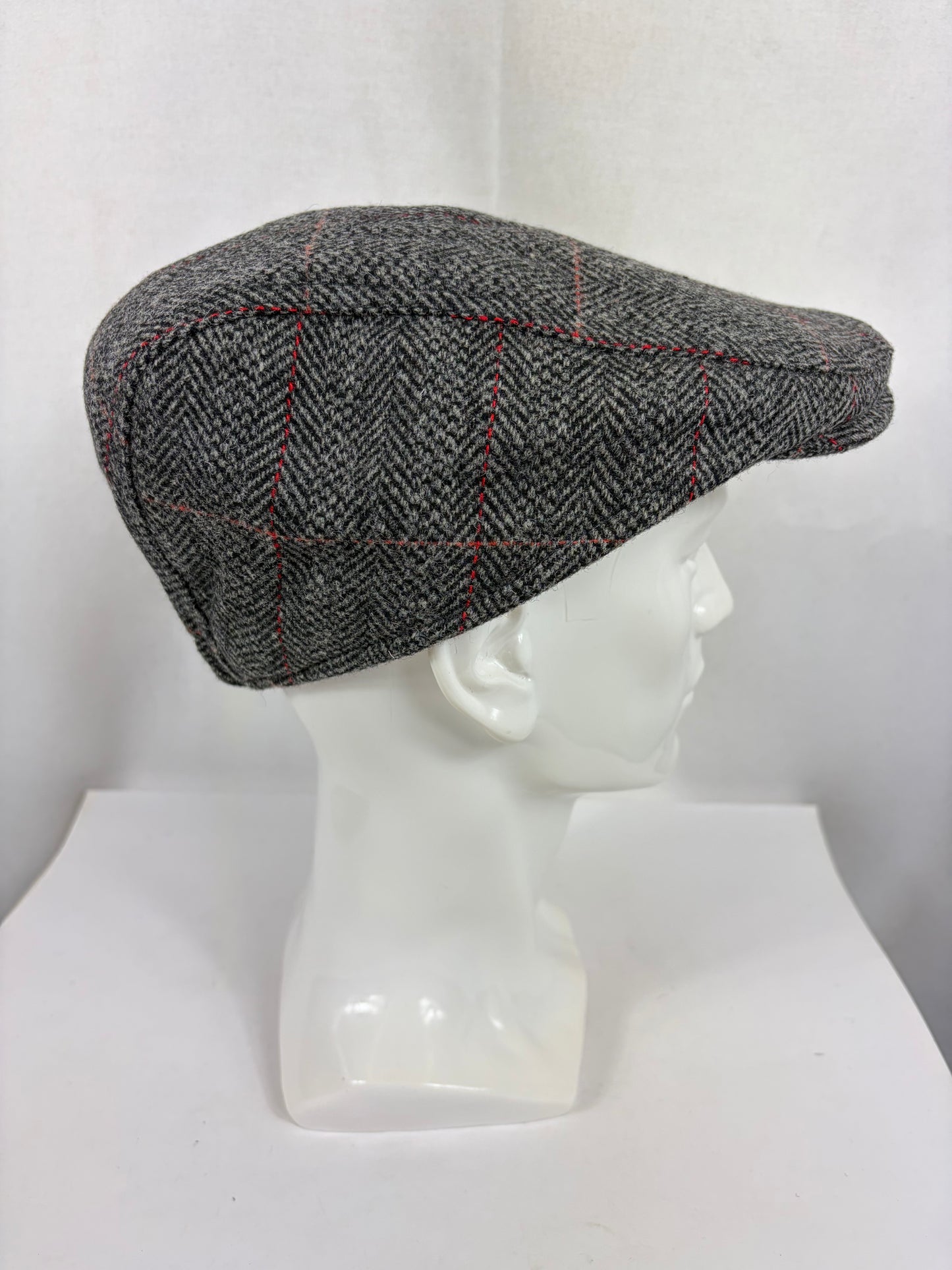 Coppola nuova inglese in lana gigia fantasia tweed  Wool Grey Tweed Check Flat cap size one - Shop In London