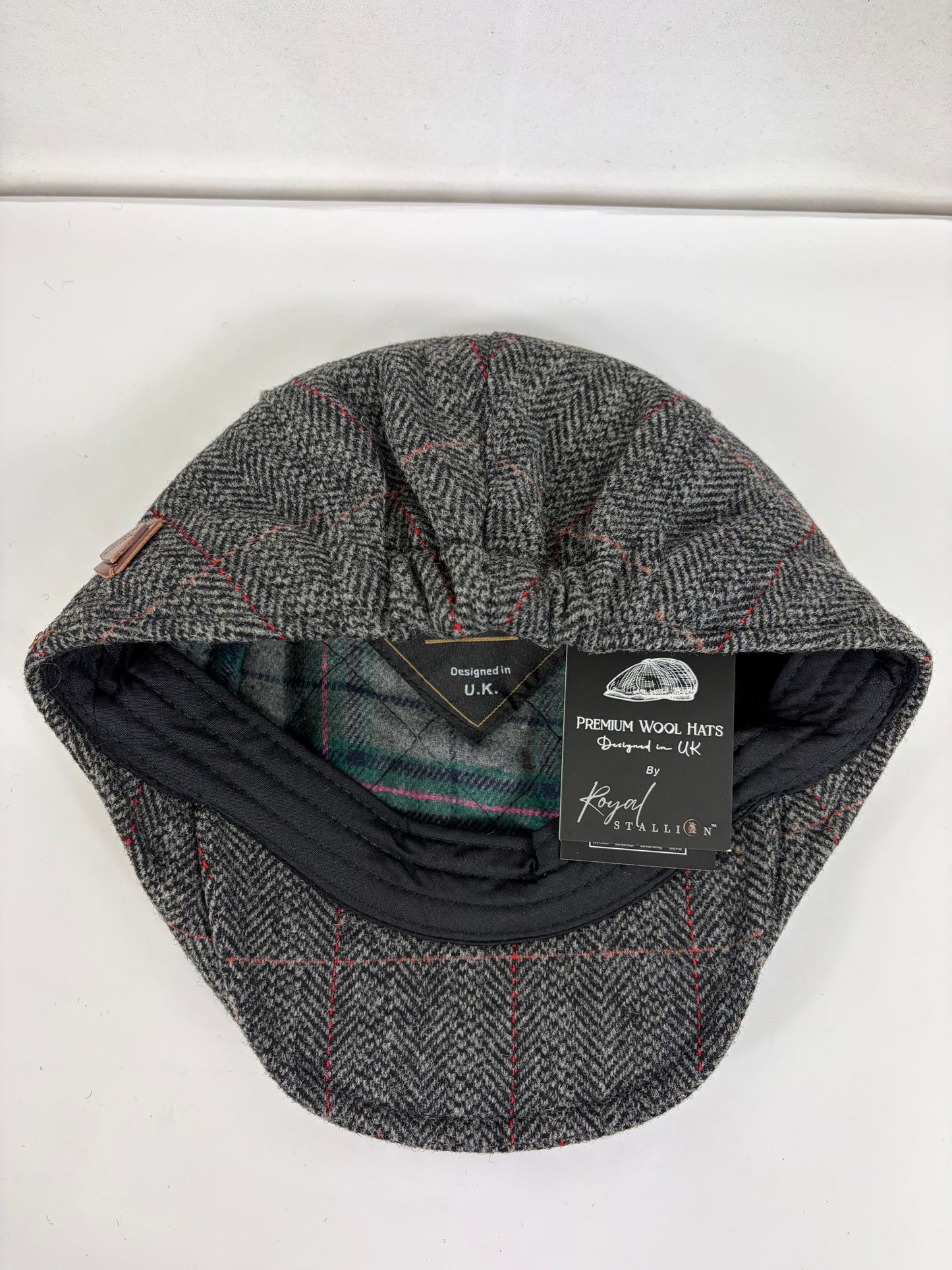 Coppola nuova inglese in lana gigia fantasia tweed  Wool Grey Tweed Check Flat cap size one - Shop In London