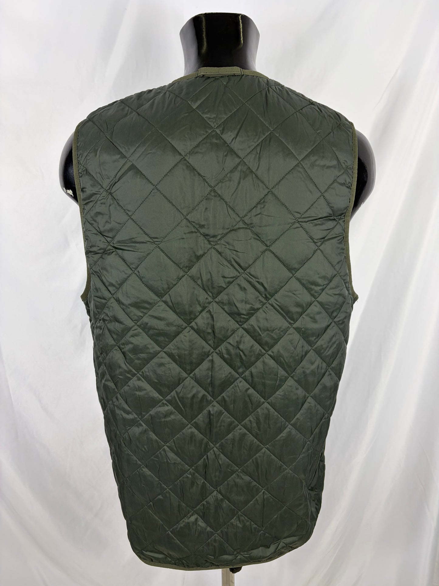 Gilet Barbour Trapuntato Verde 42 Green Quilted Waistcoat Zip in Liner size 42