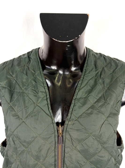 Gilet Barbour verde trapuntato zip taglia 42 - Man Quilted waistcoat zip in liner size Large