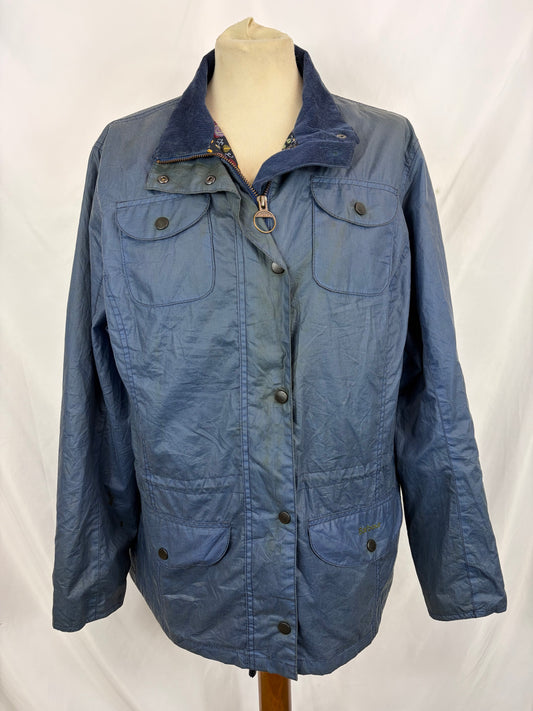 Giacca Barbour blu chiaro unisex Uk18 tg.48 ita  Lady Blue Retail Sapper Wax Jacket uk18