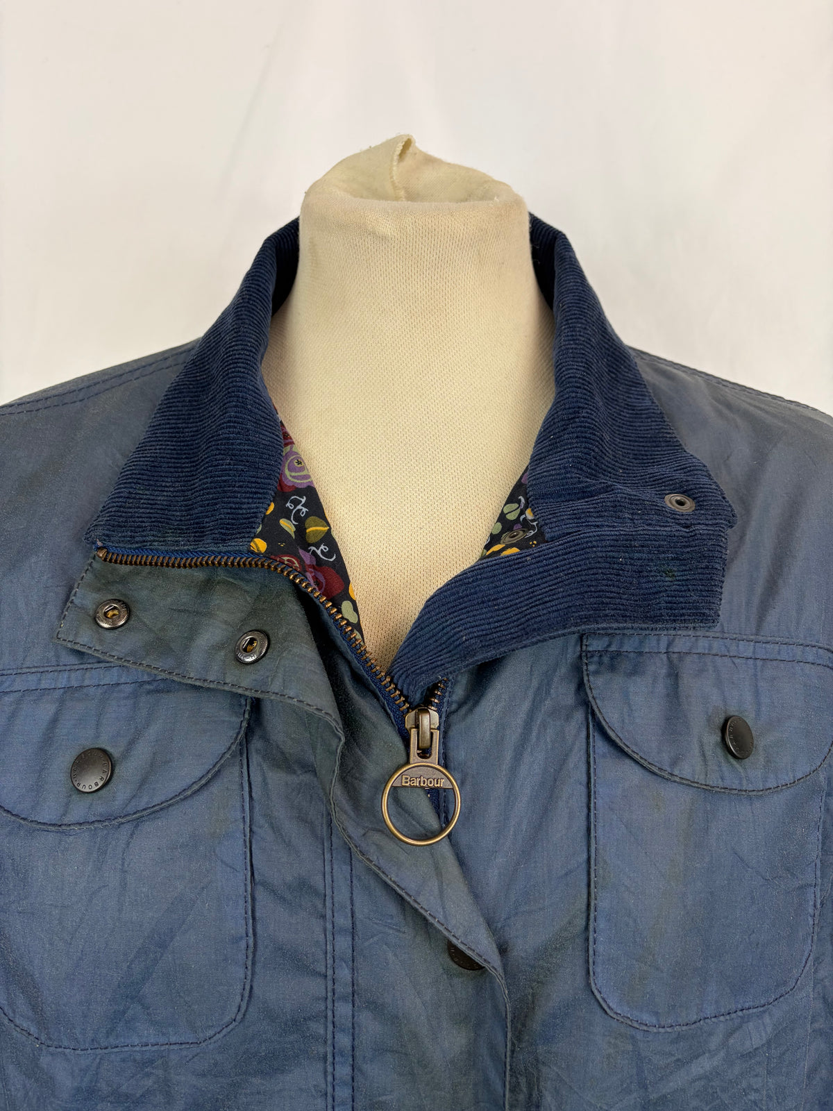 Giacca Barbour blu chiaro unisex Uk18 tg.48 ita  Lady Blue Retail Sapper Wax Jacket uk18