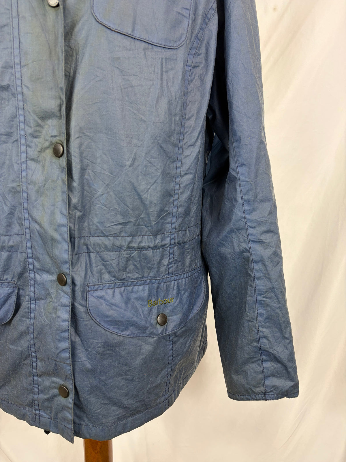 Giacca Barbour blu chiaro unisex Uk18 tg.48 ita  Lady Blue Retail Sapper Wax Jacket uk18