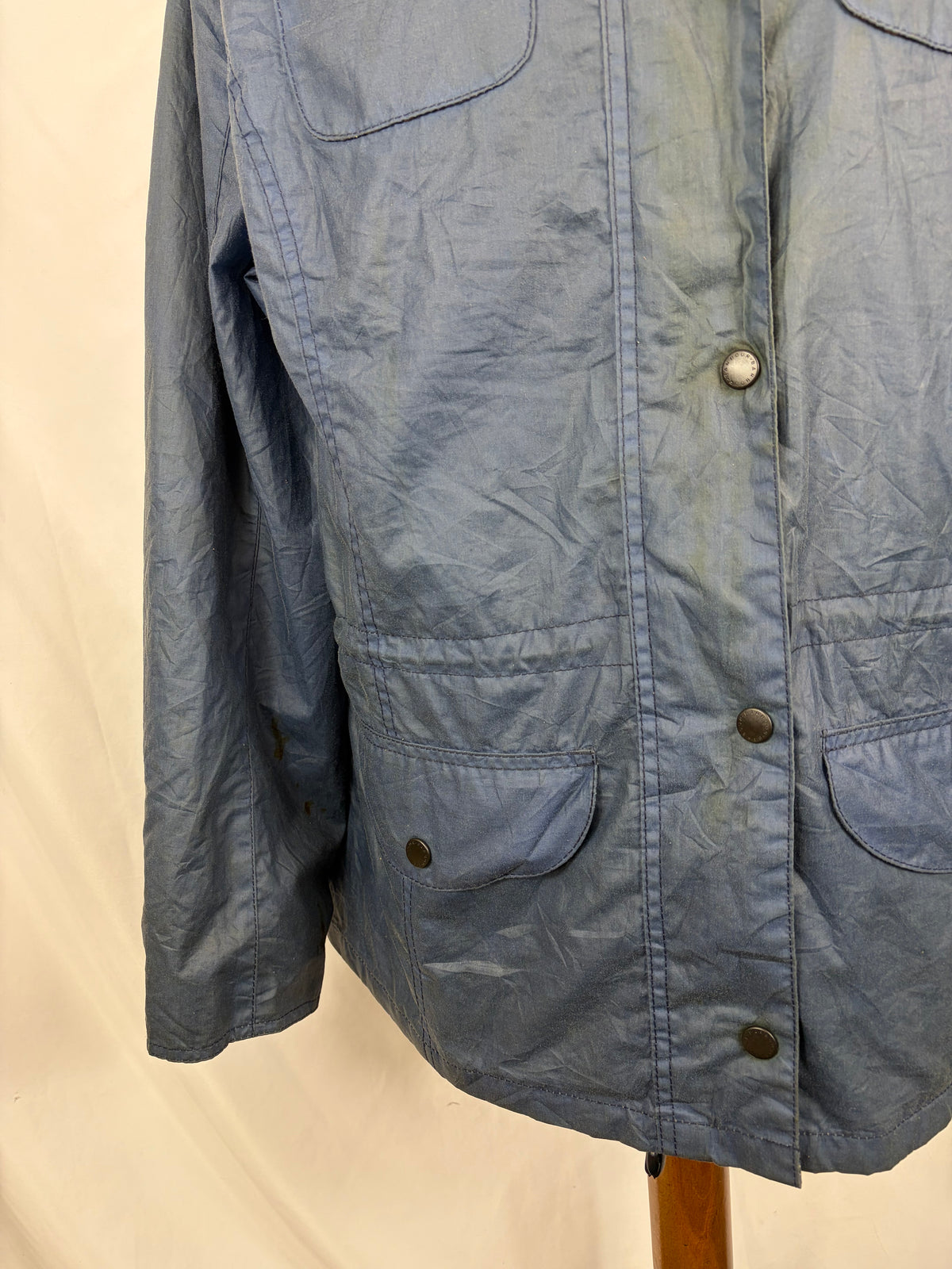 Giacca Barbour blu chiaro unisex Uk18 tg.48 ita  Lady Blue Retail Sapper Wax Jacket uk18