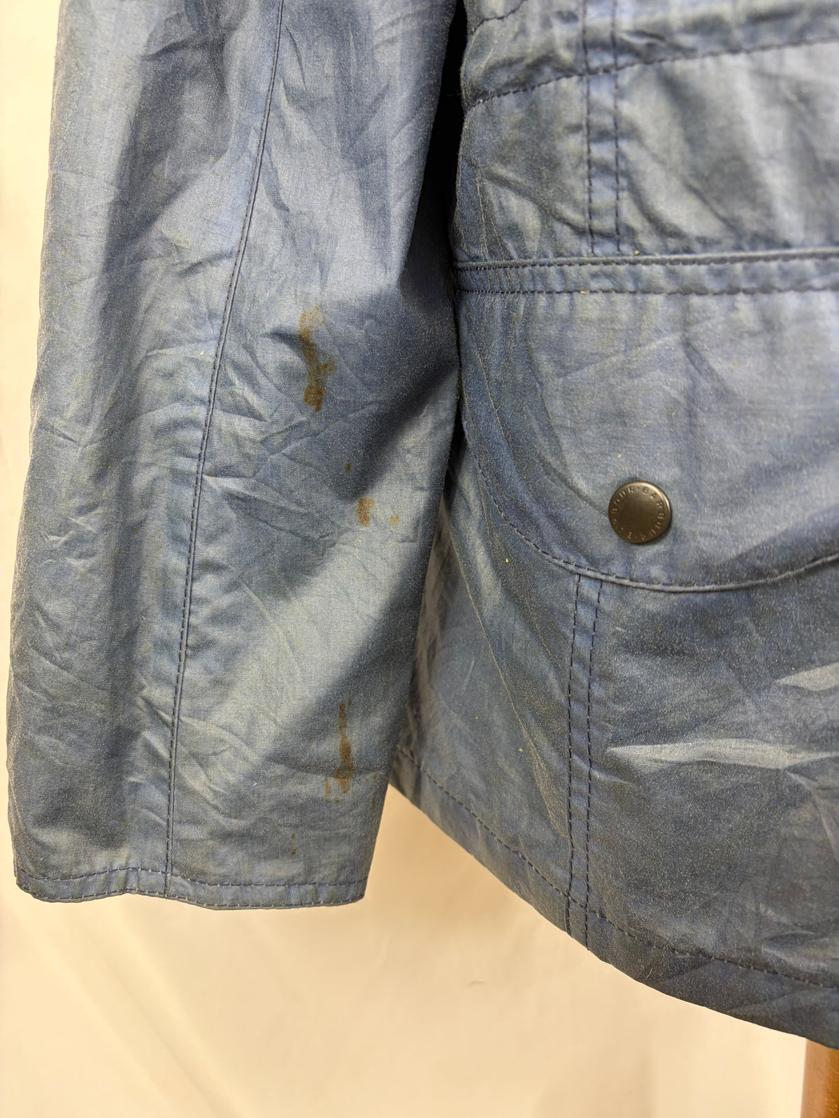 Giacca Barbour blu chiaro unisex Uk18 tg.48 ita  Lady Blue Retail Sapper Wax Jacket uk18