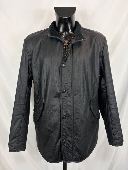 Barbour Giacca da uomo blu notte imbottito Large - Man Edderton Navy Wax Jacket size Large