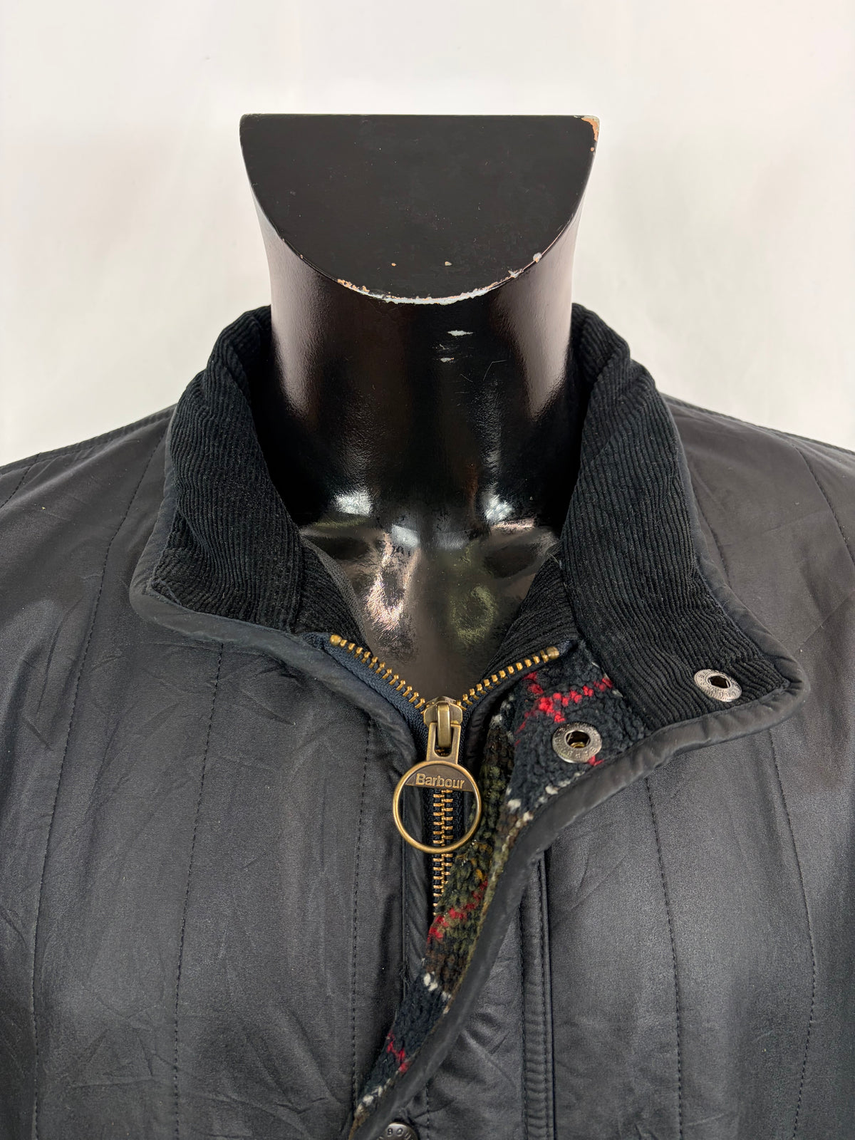 Barbour Giacca da uomo blu notte imbottito Large - Man Edderton Navy Wax Jacket size Large