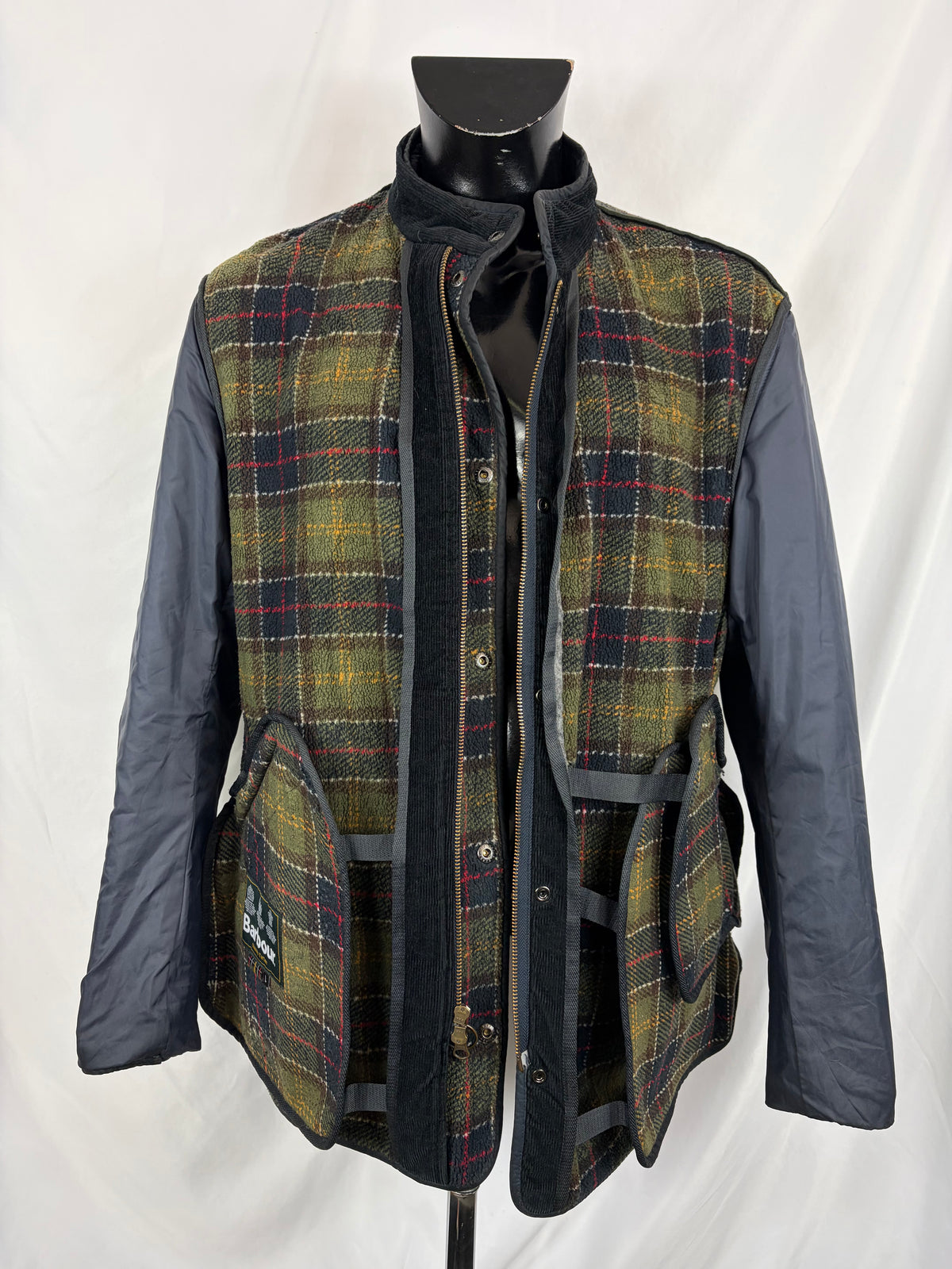 Barbour Giacca da uomo blu notte imbottito Large - Man Edderton Navy Wax Jacket size Large