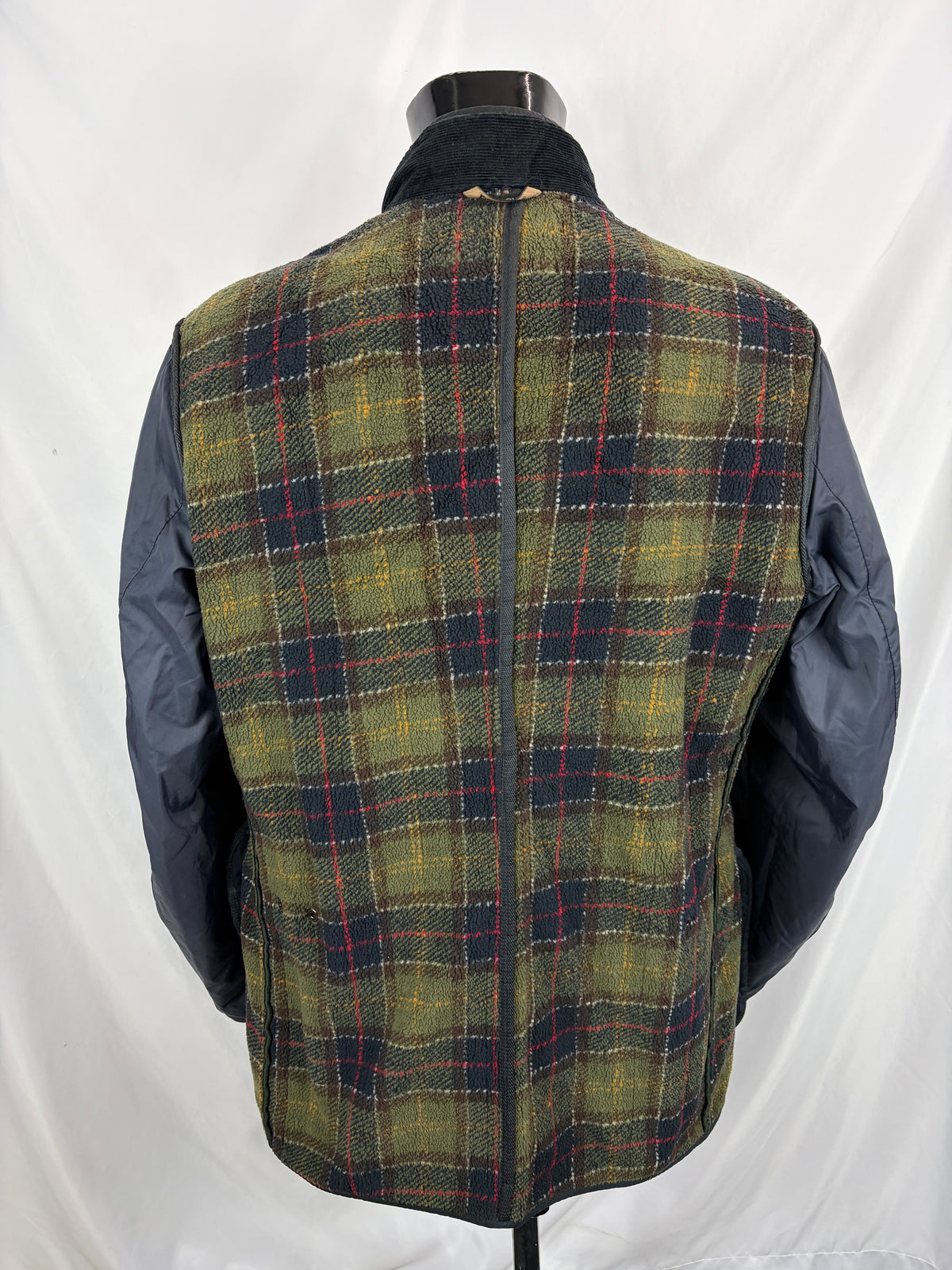 Barbour Giacca da uomo blu notte imbottito Large - Man Edderton Navy Wax Jacket size Large