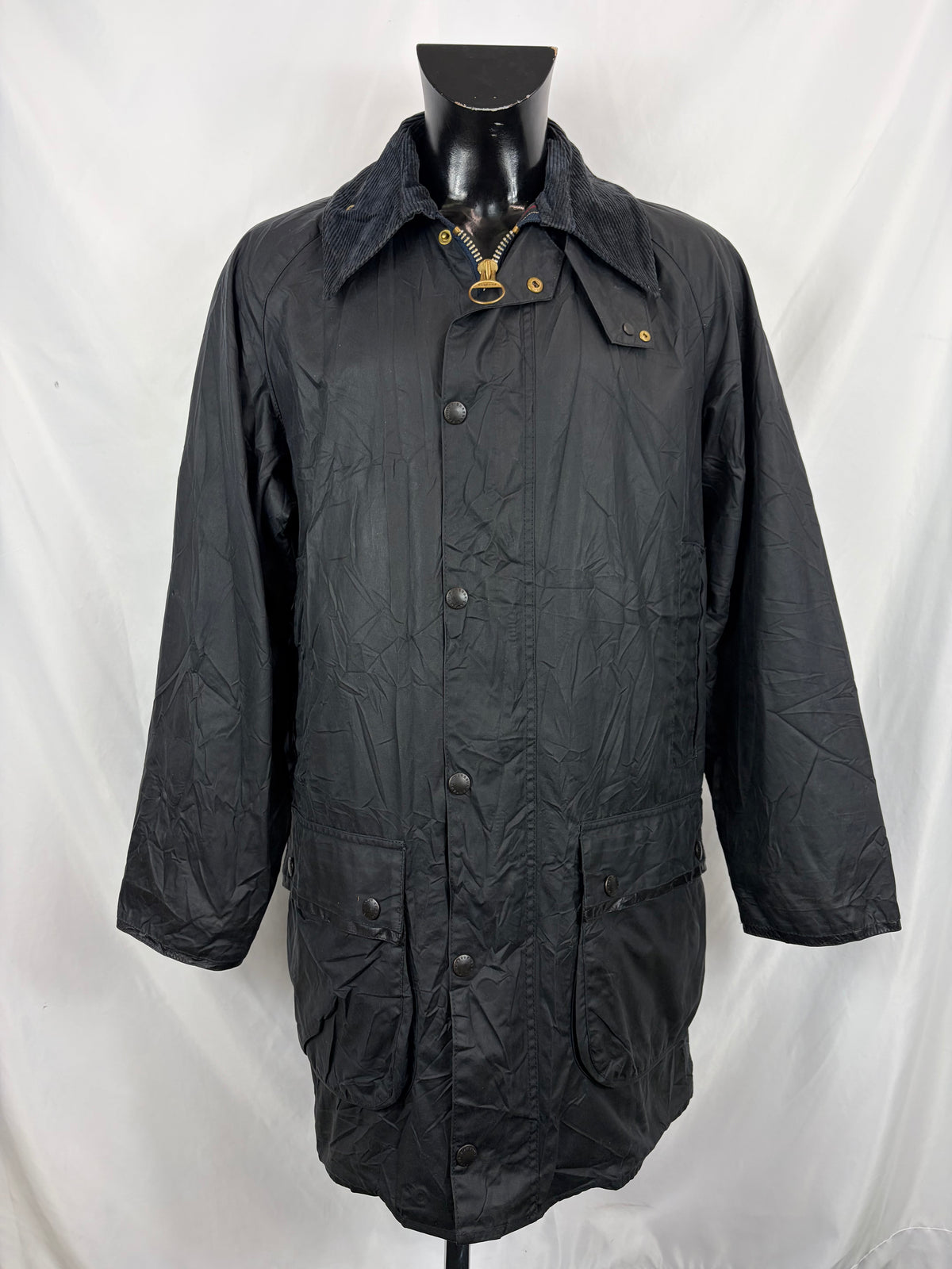 RARO Barbour Giacca Mark Phillips Medium blu - Man Navy Wax Vintage Mark Phillips Coat Size M