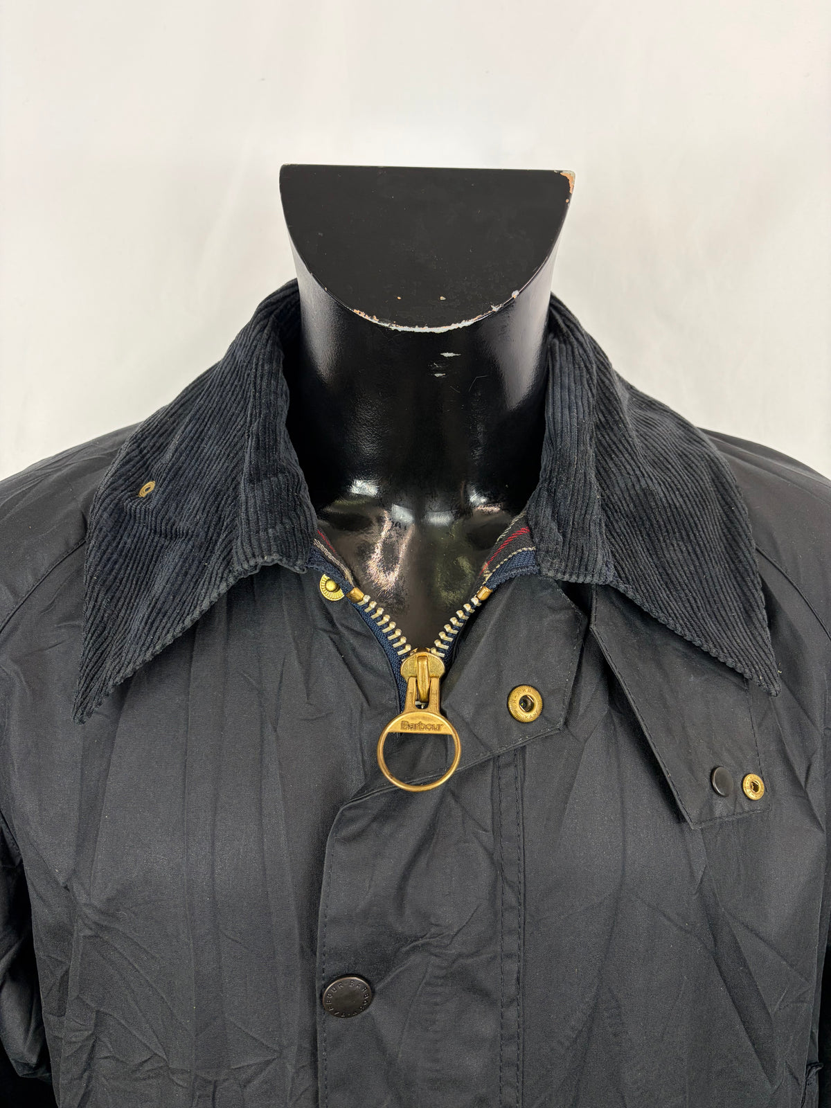 RARO Barbour Giacca Mark Phillips Medium blu - Man Navy Wax Vintage Mark Phillips Coat Size M