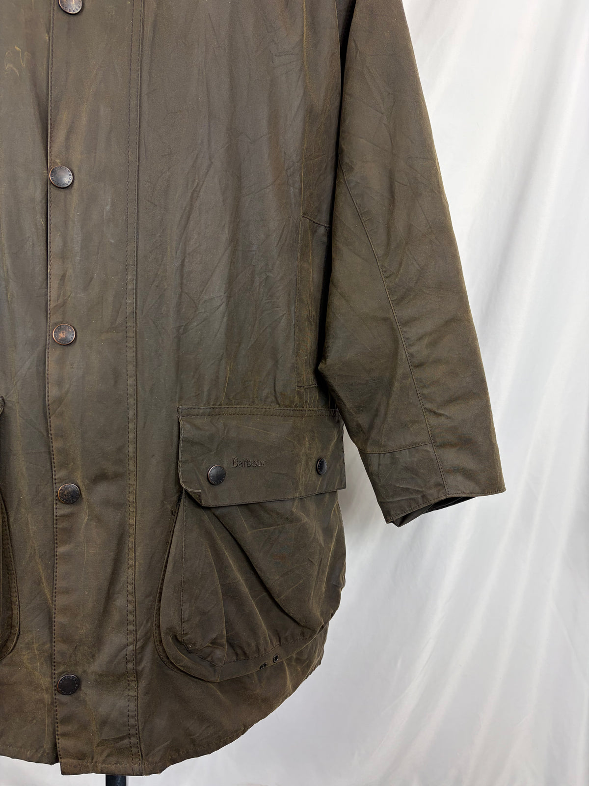 Giacca Barbour Northumbria verde oliva C42/107 cm-Man Olive Waxed Northumbria Jacket Large