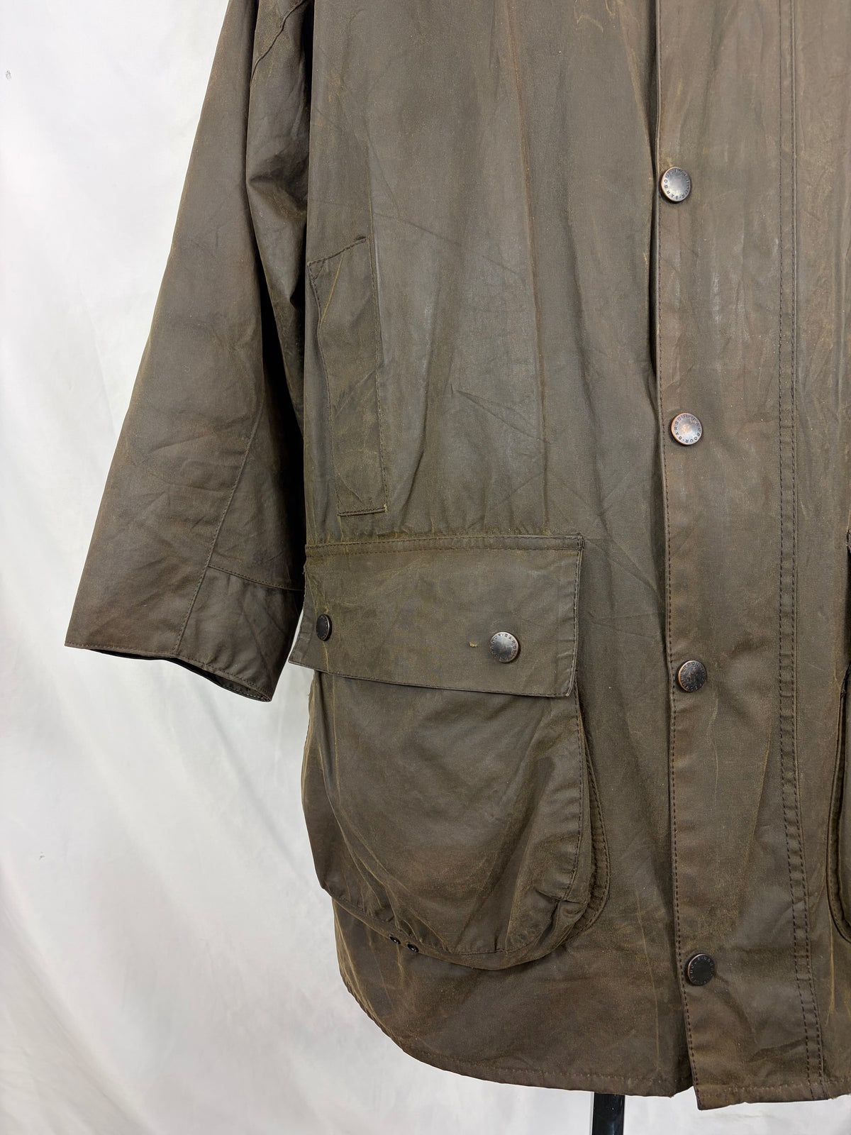 Giacca Barbour Northumbria verde oliva C42/107 cm-Man Olive Waxed Northumbria Jacket Large