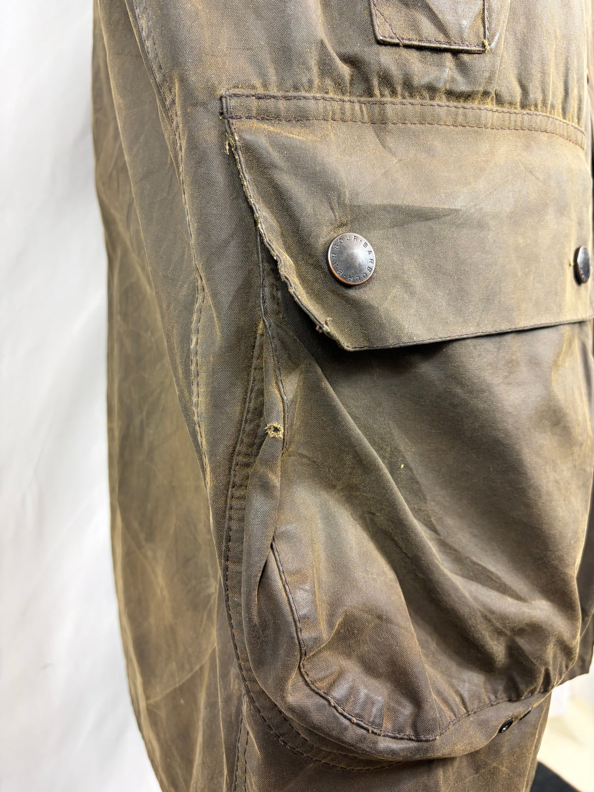 Giacca Barbour Northumbria verde oliva C42/107 cm-Man Olive Waxed Northumbria Jacket Large