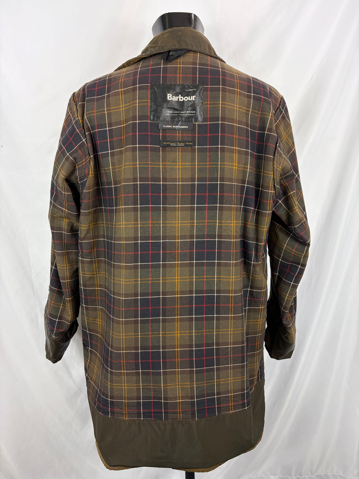 Giacca Barbour Northumbria verde oliva C42/107 cm-Man Olive Waxed Northumbria Jacket Large