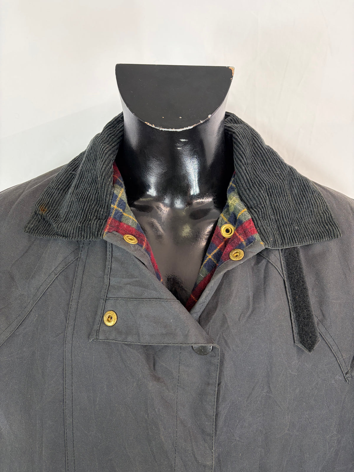 RARO Barbour Backhouse lungo nero C38/97 cm Medium Man Black Long Wax Riding Coat Size M