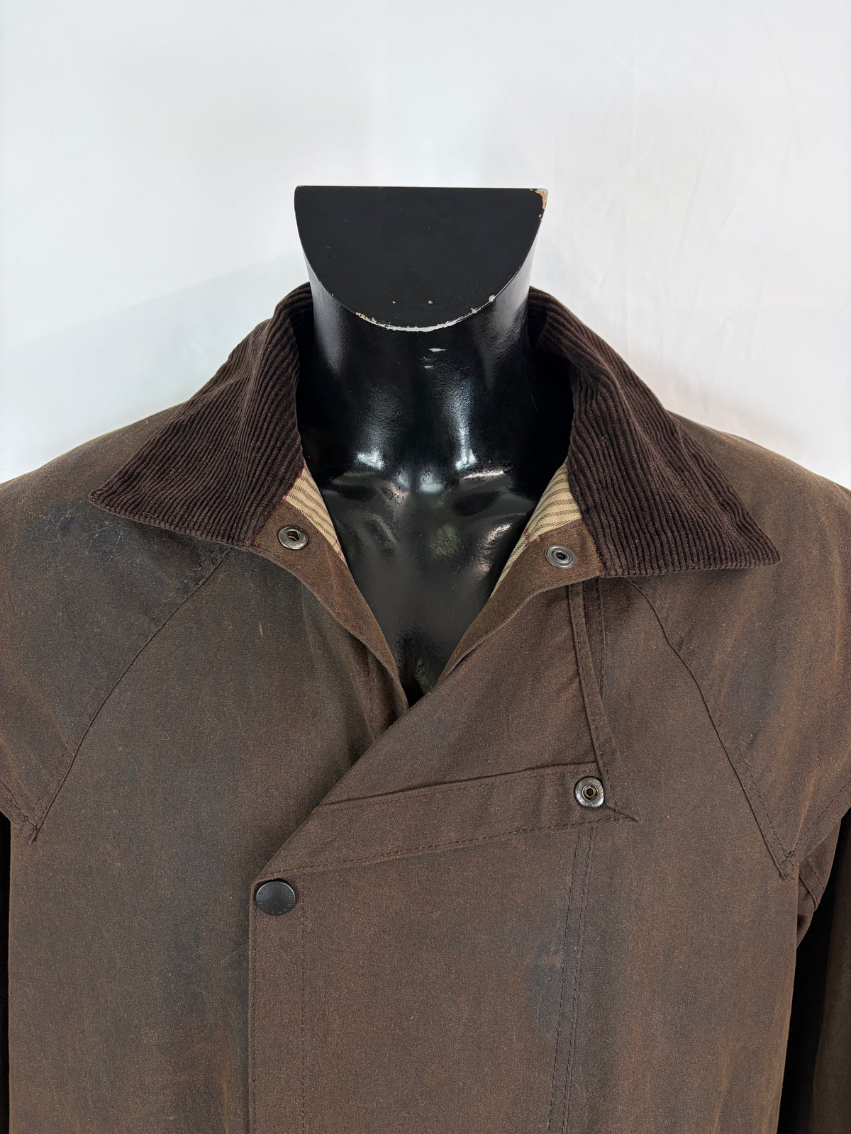 RARO Cappotto Barbour Stockman marrone Lungo Medium Man Brown wax Long Coat Size Medium