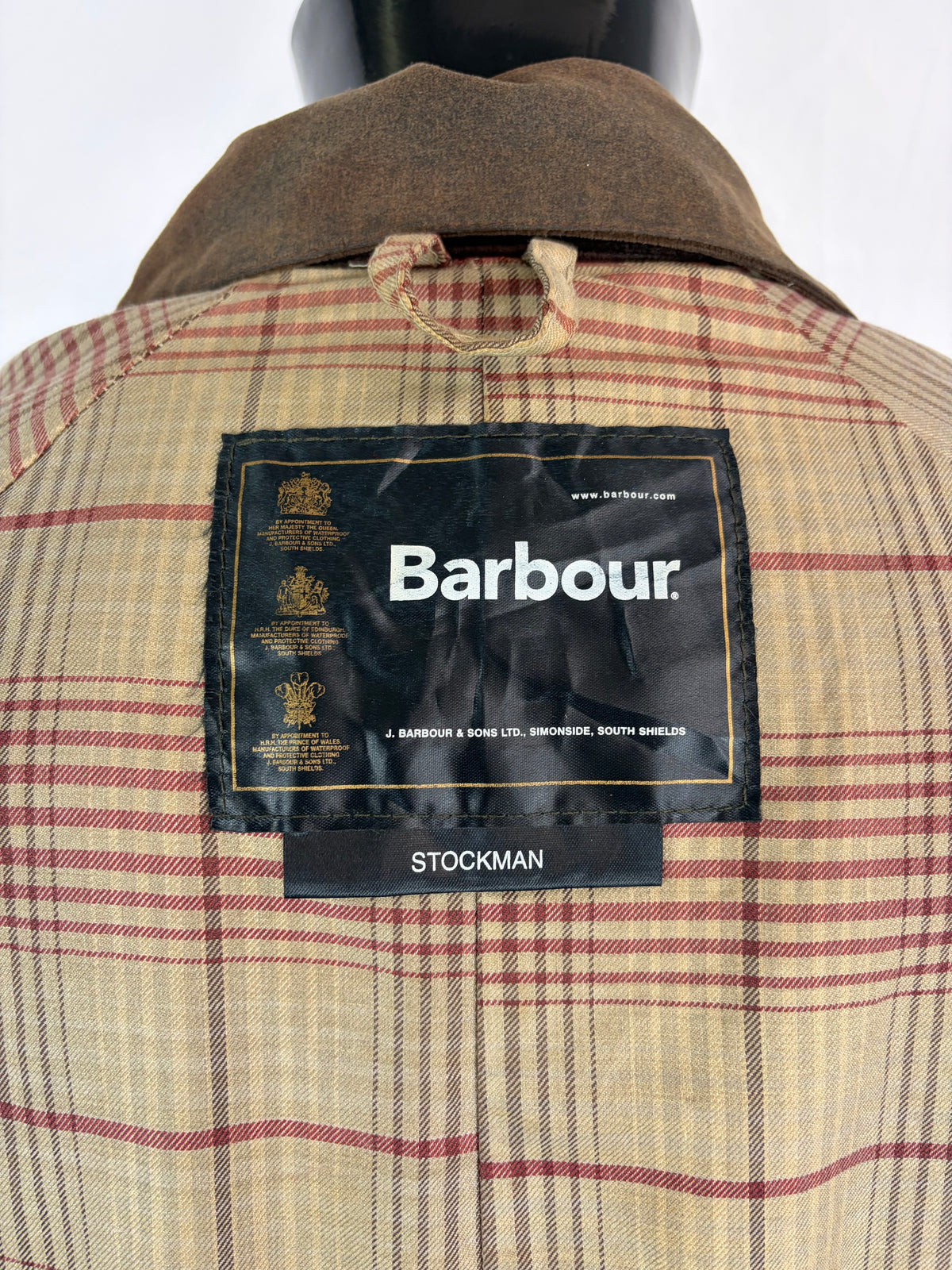 RARO Cappotto Barbour Stockman marrone Lungo Medium Man Brown wax Long Coat Size Medium