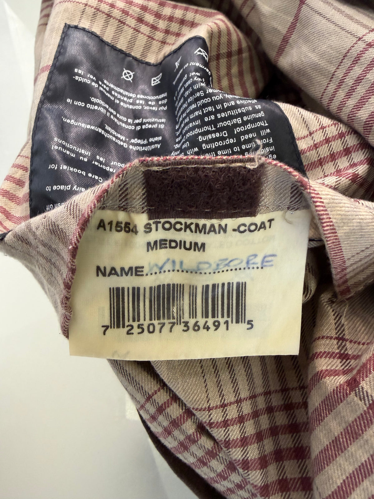 RARO Cappotto Barbour Stockman marrone Lungo Medium Man Brown wax Long Coat Size Medium