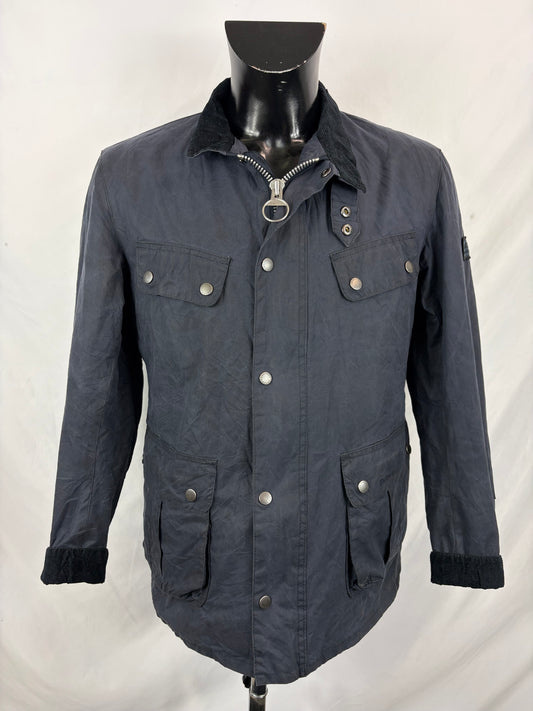 Giacca Barbour International Uomo Duke Blu Medium - Man Navy Duke wax Jacket Size M