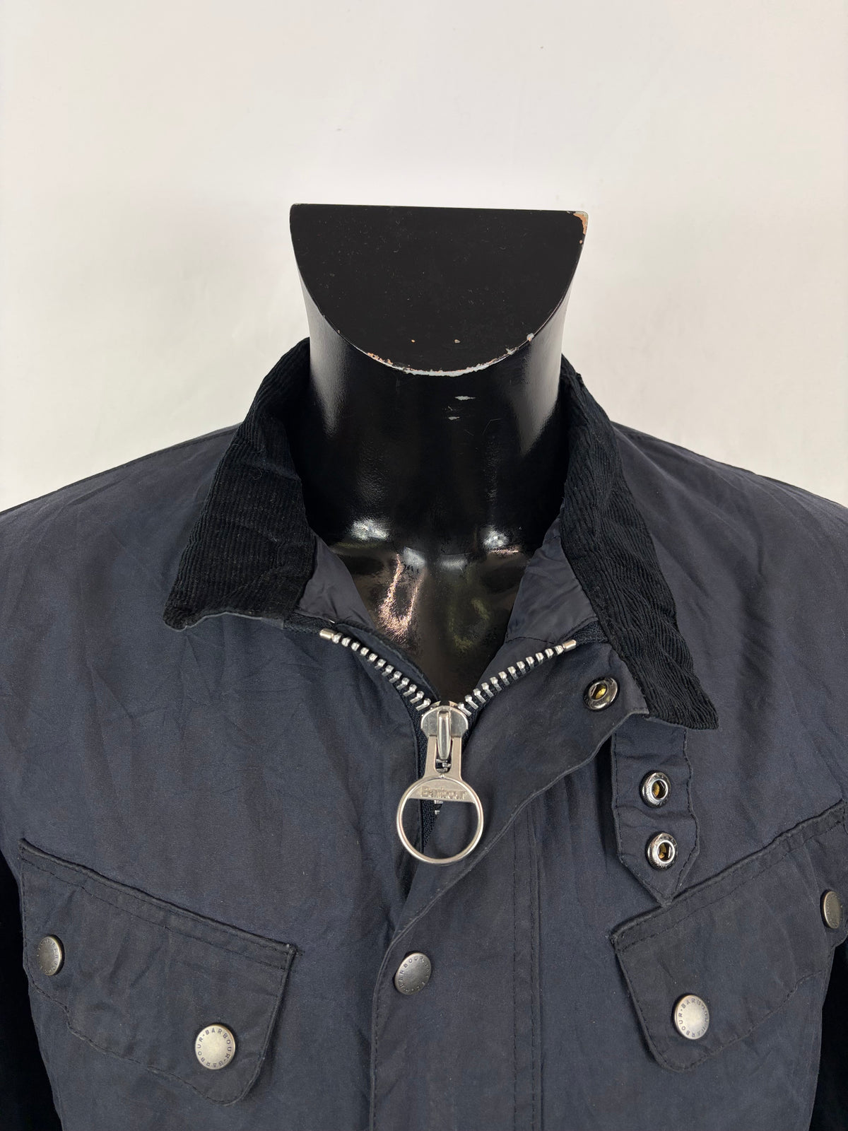 Giacca Barbour International Uomo Duke Blu Medium - Man Navy Duke wax Jacket Size M