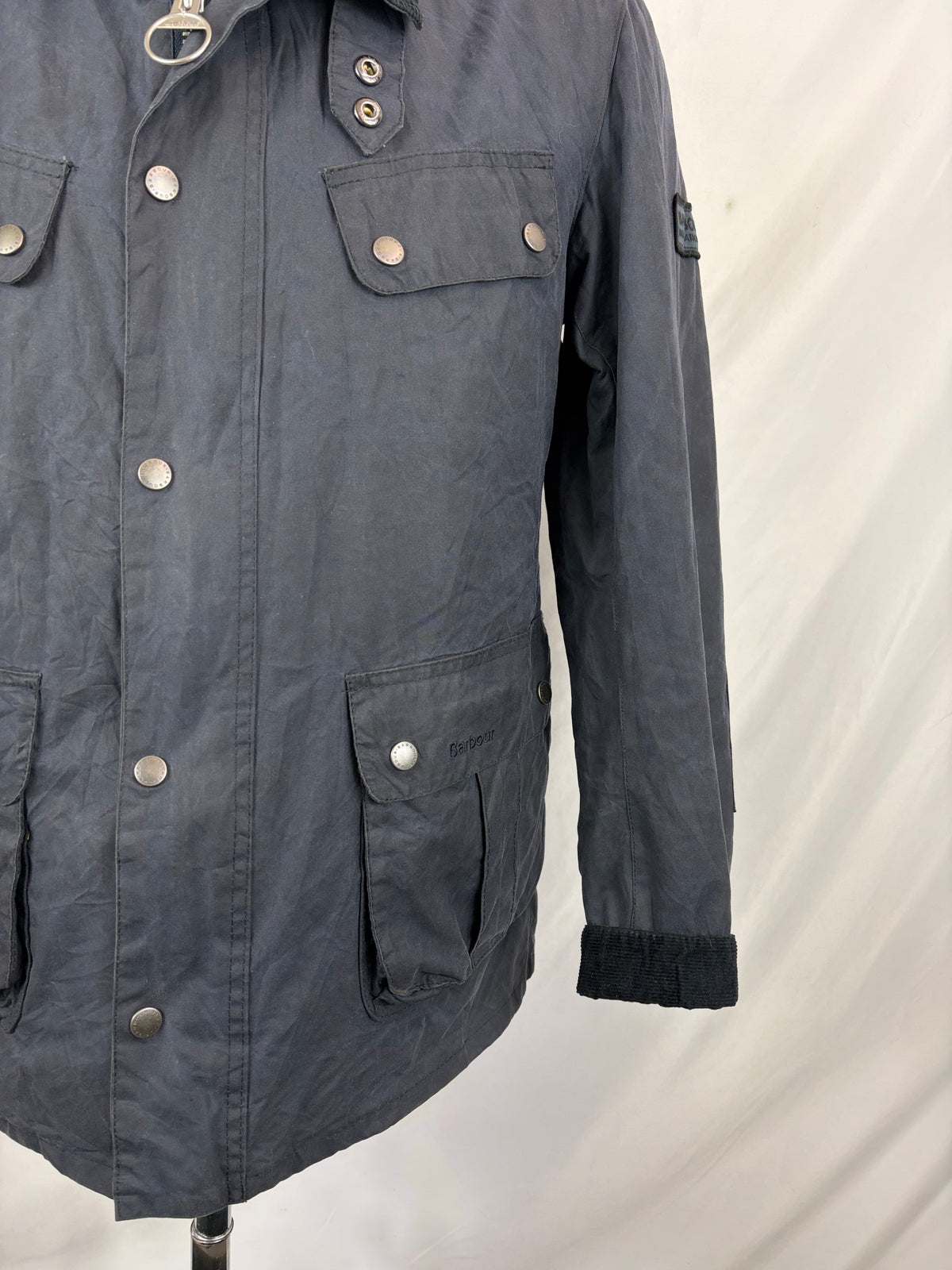Giacca Barbour International Uomo Duke Blu Medium - Man Navy Duke wax Jacket Size M