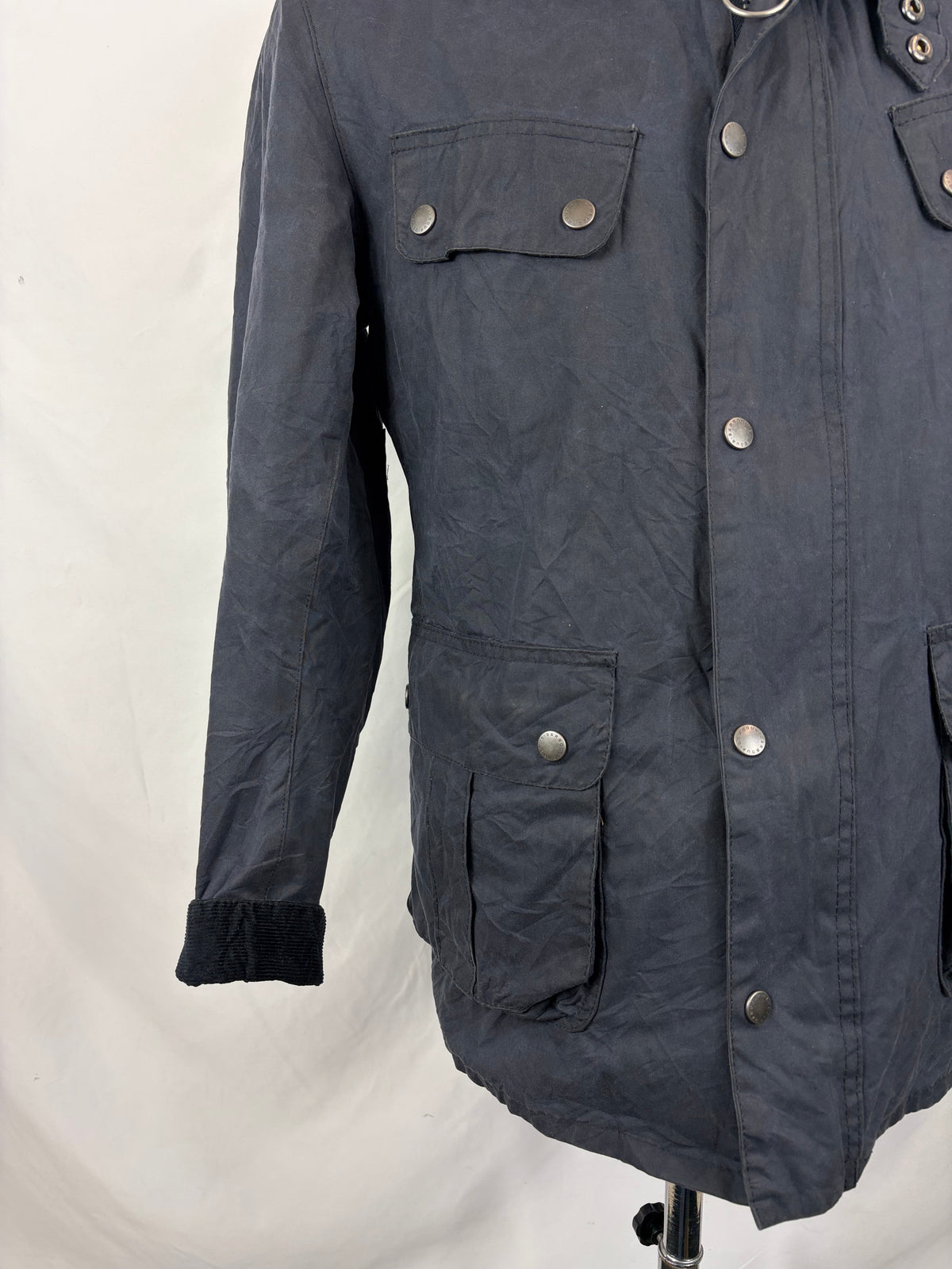 Giacca Barbour International Uomo Duke Blu Medium - Man Navy Duke wax Jacket Size M