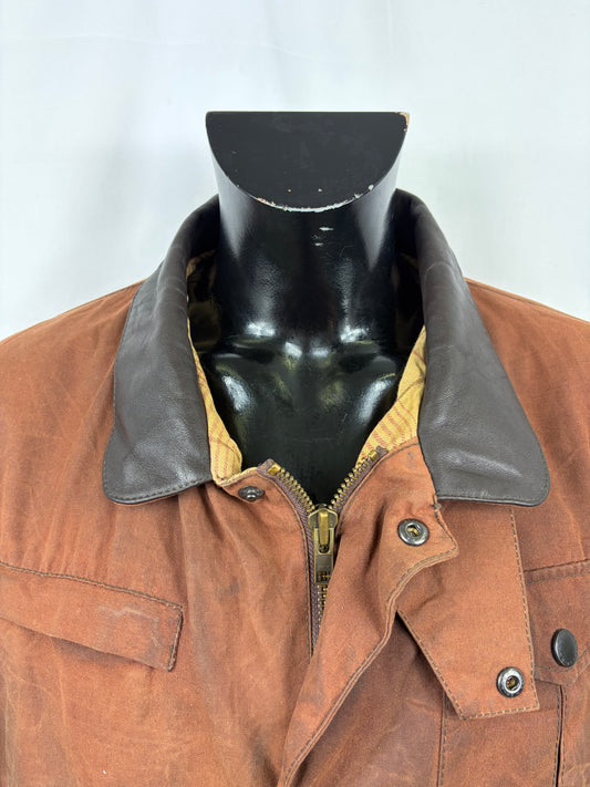 Barbour Giacca Uomo Bushman Marrone XLarge- Man Wax Brown Bushman Jacket Size XLarge - Shop In London