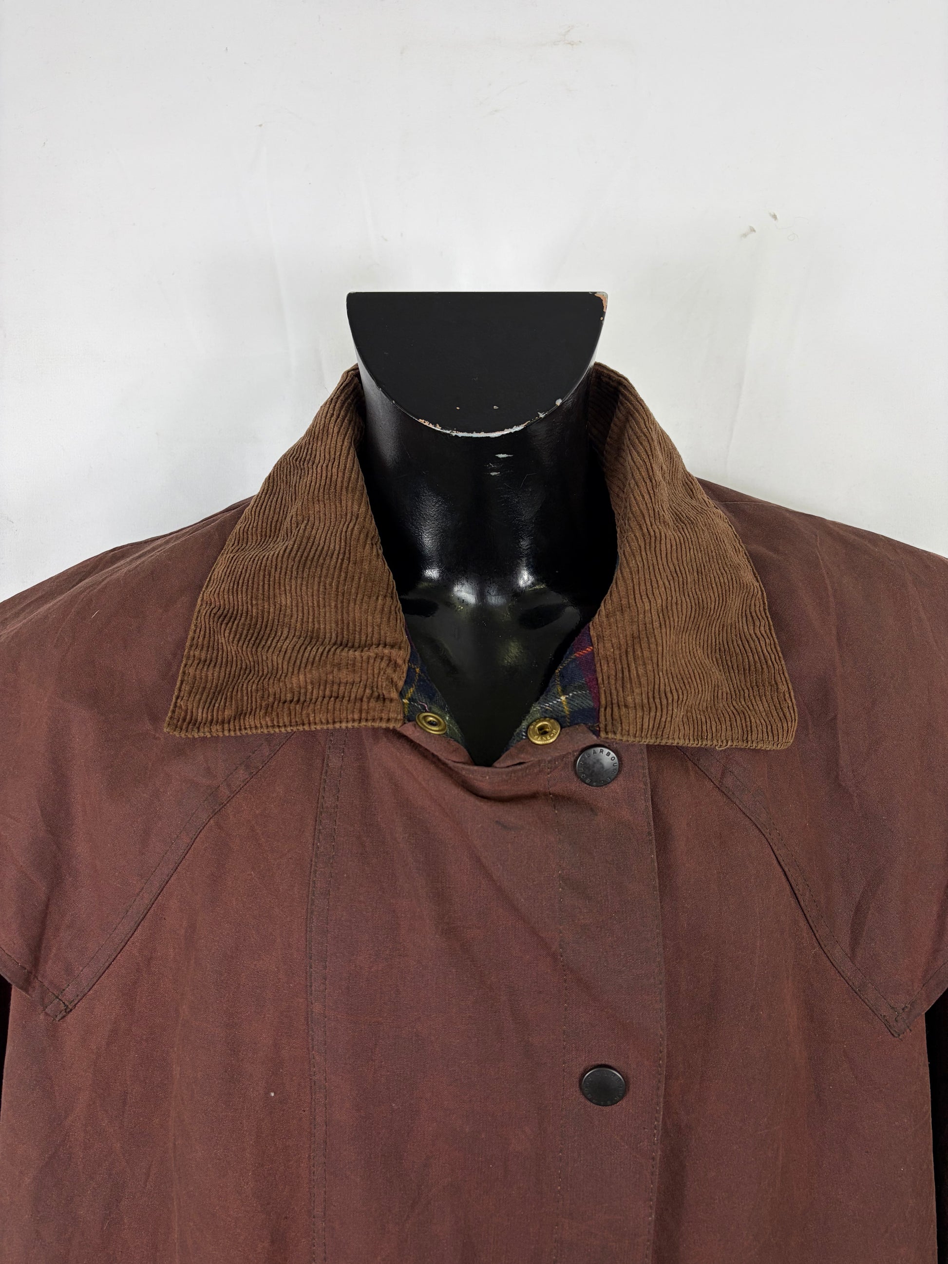 RARO Barbour Stockman lungo marrone C44/112 cm XLarge Man Brown Long Riding Coat XLarge - Shop In London