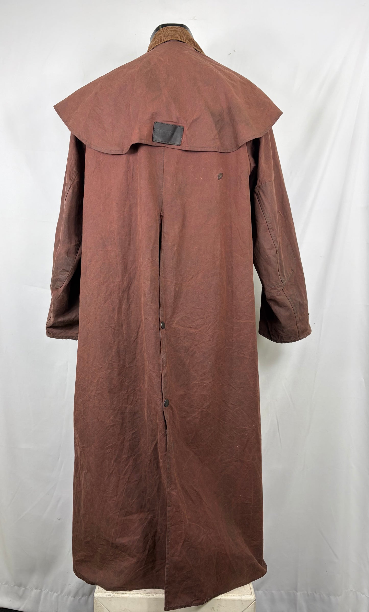 RARO Barbour Stockman lungo marrone C44/112 cm XLarge Man Brown Long Riding Coat XLarge - Shop In London