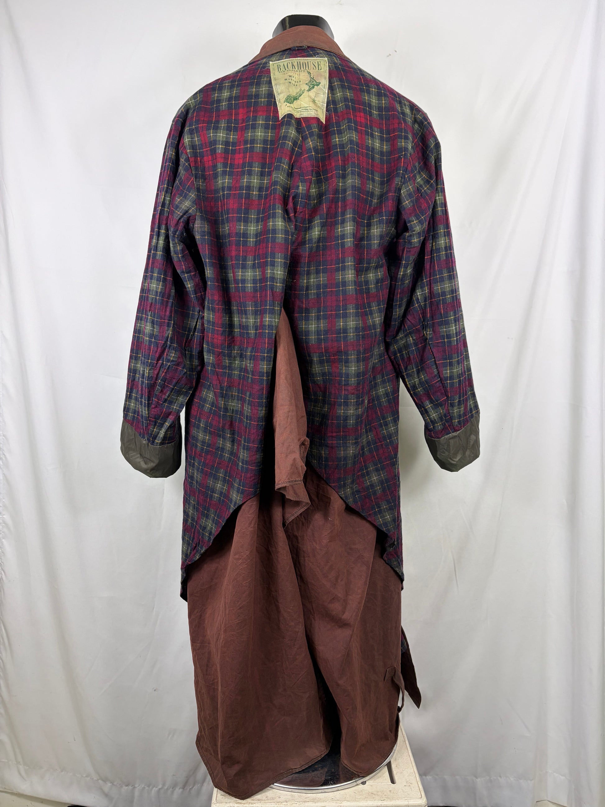 RARO Barbour Stockman lungo marrone C44/112 cm XLarge Man Brown Long Riding Coat XLarge - Shop In London