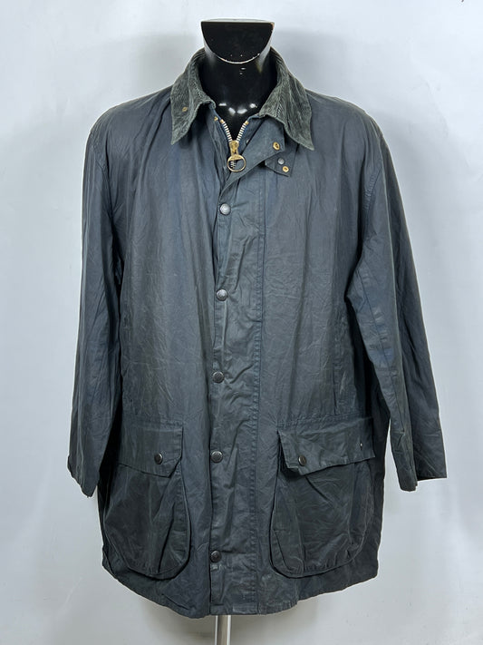Barbour Border Blu cotone Cerato C46/117 cm Navy Border Coat Size XLarge
