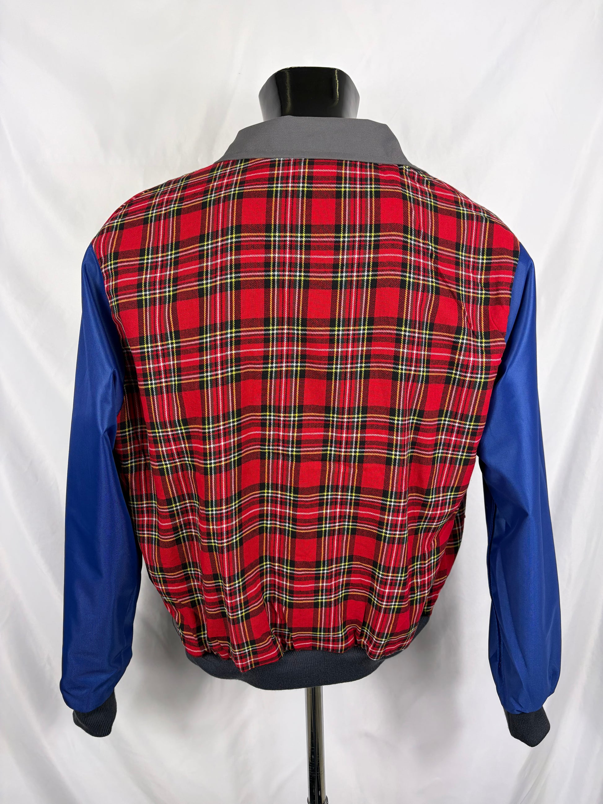 Giacca Harrington grigio scuro da uomo in cotone Made in England - Man Charcoal Harrington Jacket - Shop In London
