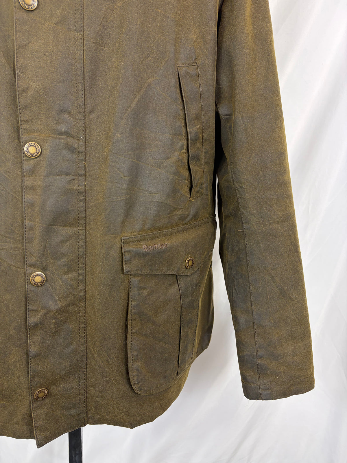 Giacca Barbour Uomo Verde cerata Leeward 2XL - Man Olive wax Leeward Jacket Size 2Xlarge
