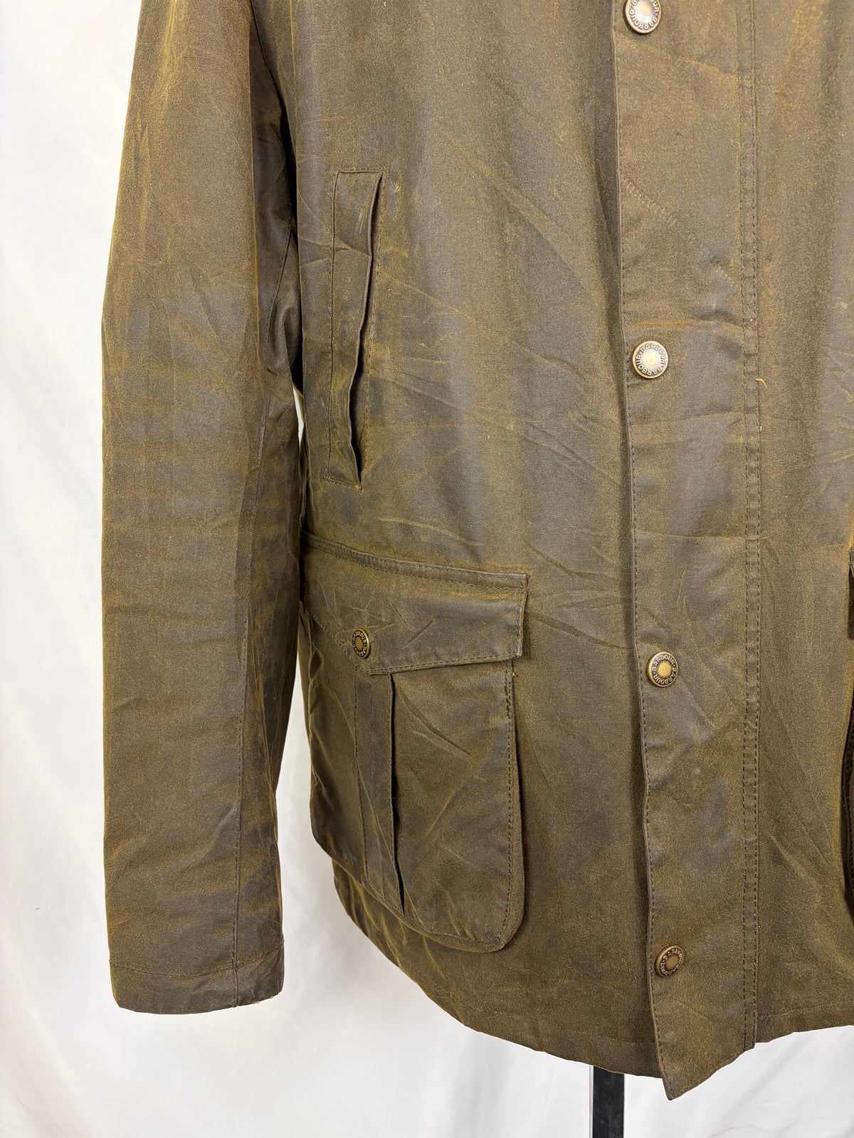 Giacca Barbour Uomo Verde cerata Leeward 2XL - Man Olive wax Leeward Jacket Size 2Xlarge